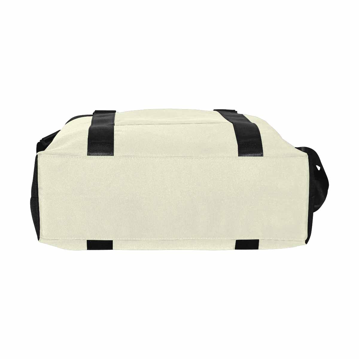 A stylish beige duffel bag made from durable oxford fabric, featuring handles and an adjustable strap, ideal for travel and everyday use.