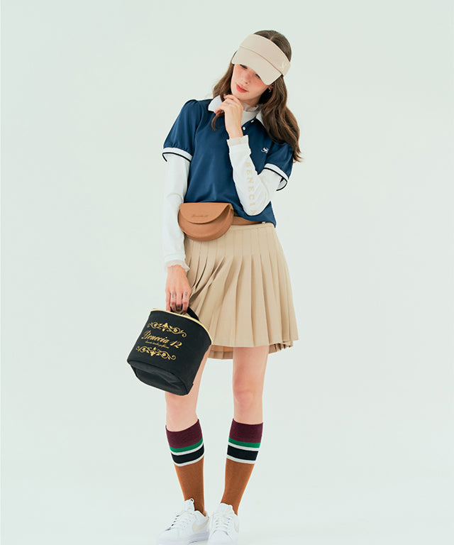 BENECIA 12 Apple Pique T-Shirt in Dark Blue, showcasing its soft fabric and stylish design.