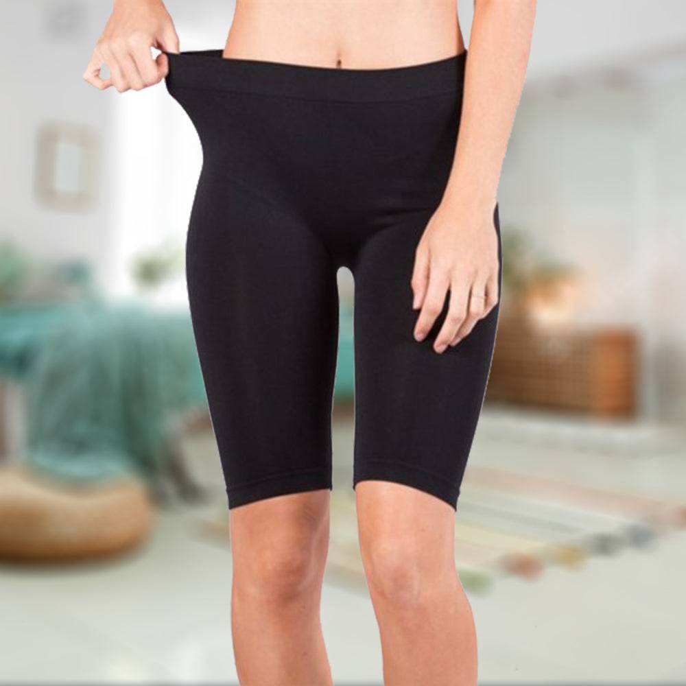 Bermuda Short Leggings in various colors, showcasing their comfortable fit and stylish design, perfect for layering.