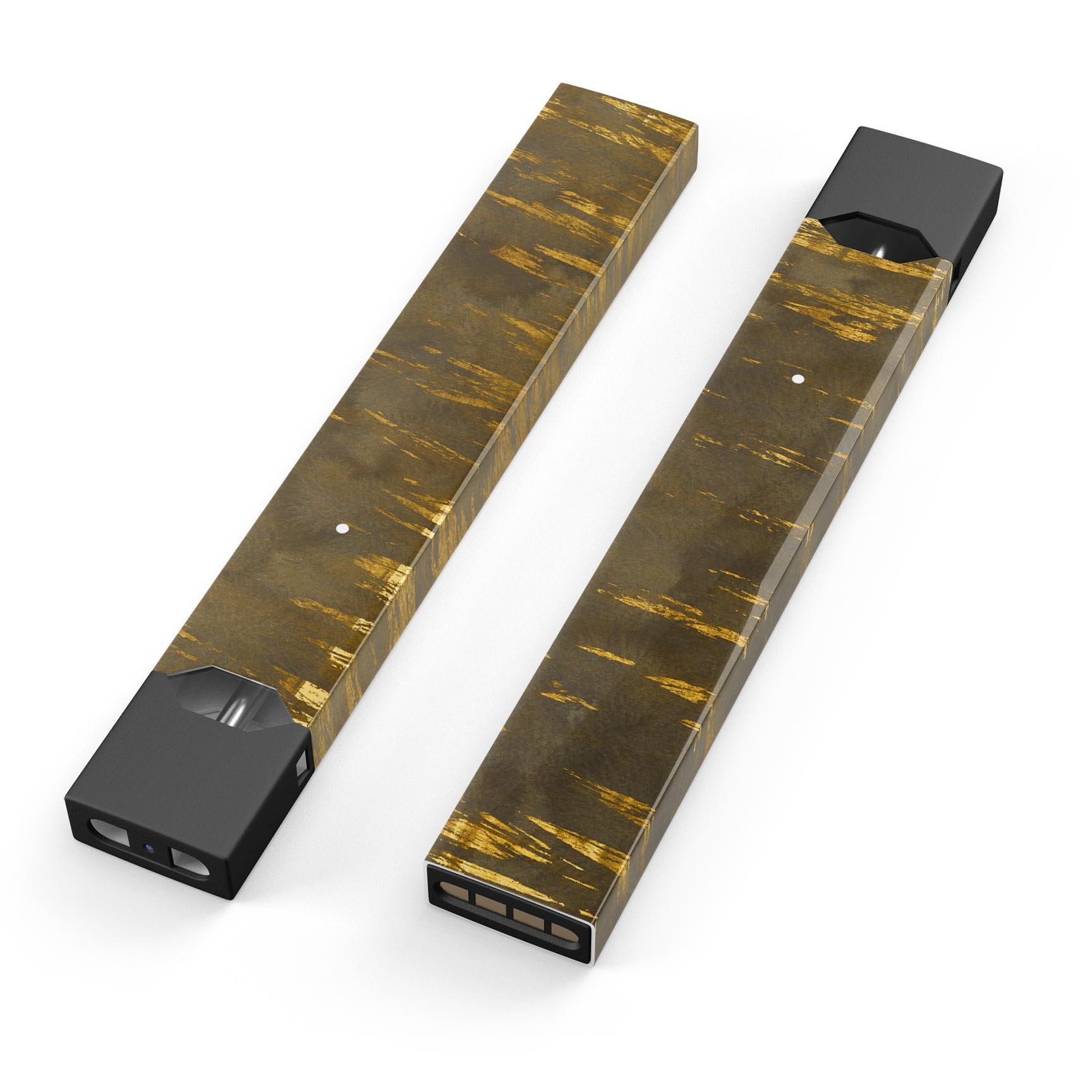 Beyond the Darkness premium decal for JUUL device featuring a golden field design, showcasing its precision cut and protective features.