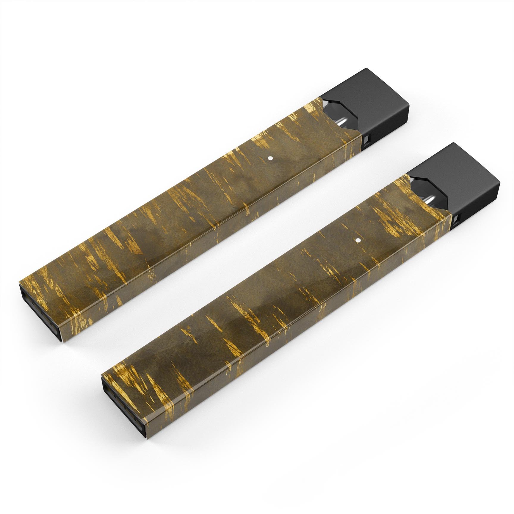 Beyond the Darkness premium decal for JUUL device featuring a golden field design, showcasing its precision cut and protective features.