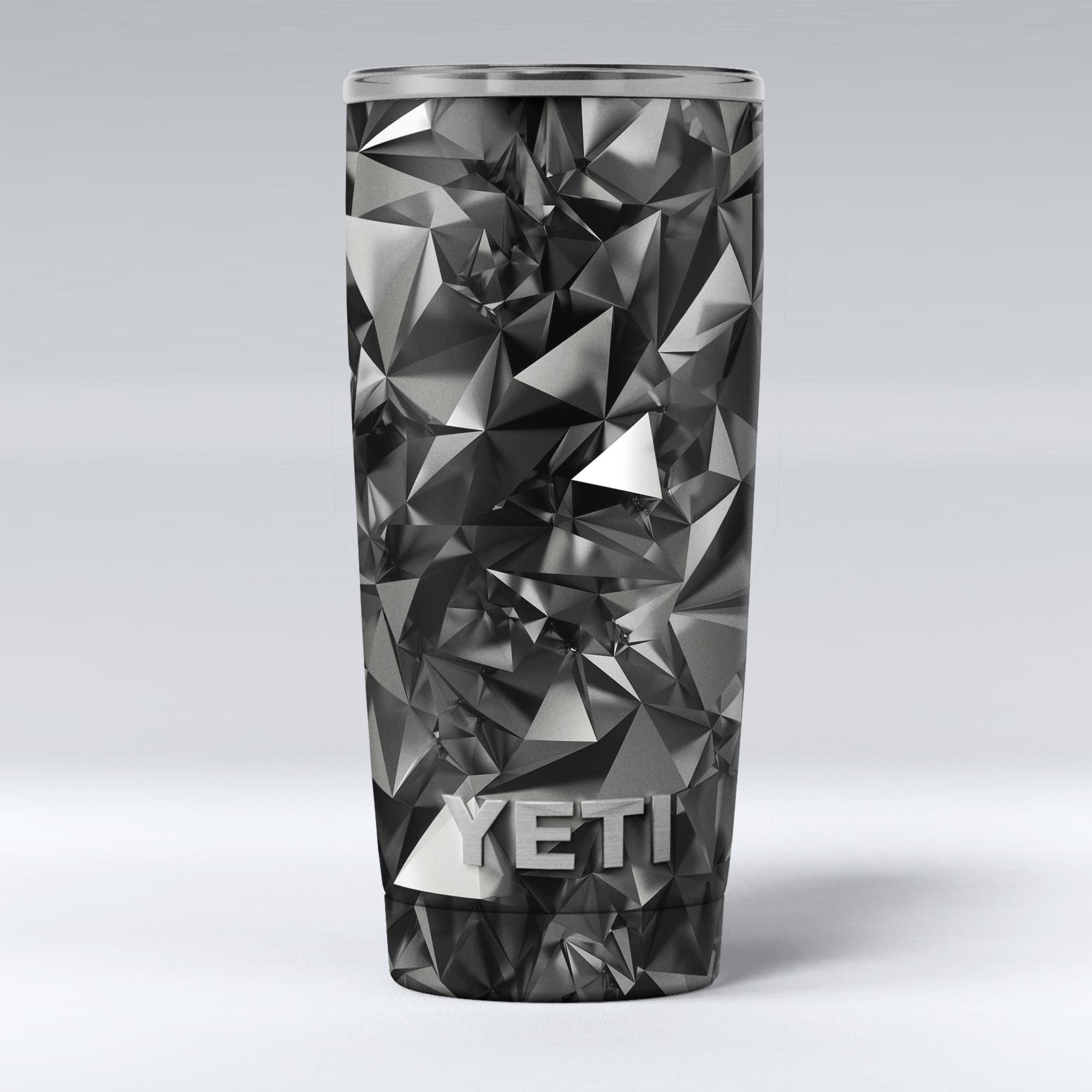 Black 3D Diamond Surface skin decal vinyl wrap kit for Yeti Coolers, showcasing its sleek design and premium quality.