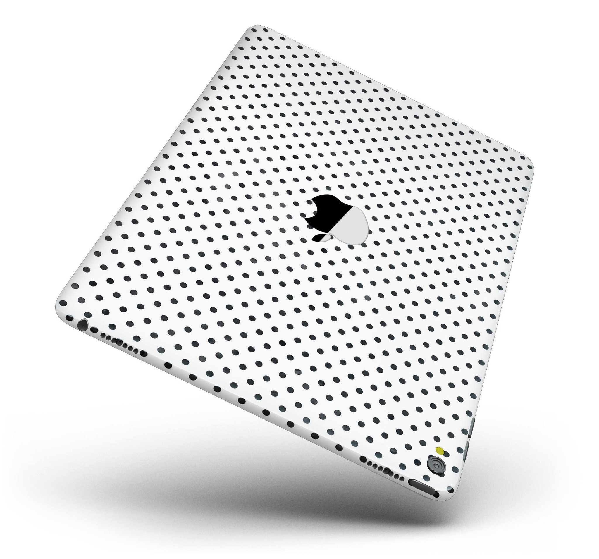 Black and gray fade polka dots full body skin for iPad Pro, showcasing a stylish design that protects the device.