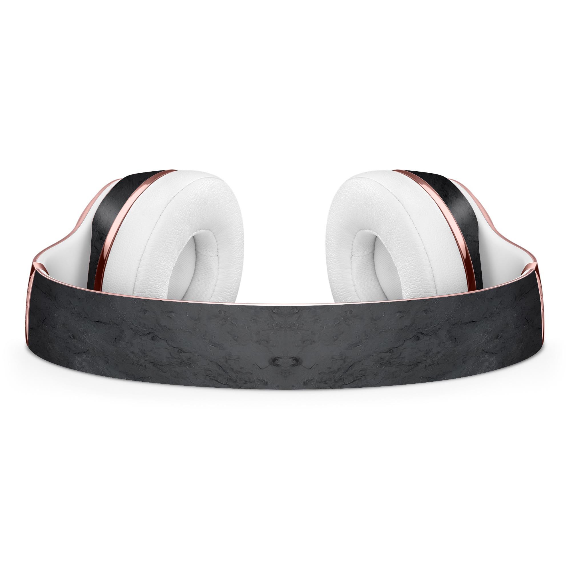Black and gray textured skin kit for Beats by Dre Solo 3 Wireless headphones, showcasing its stylish design and protective features.