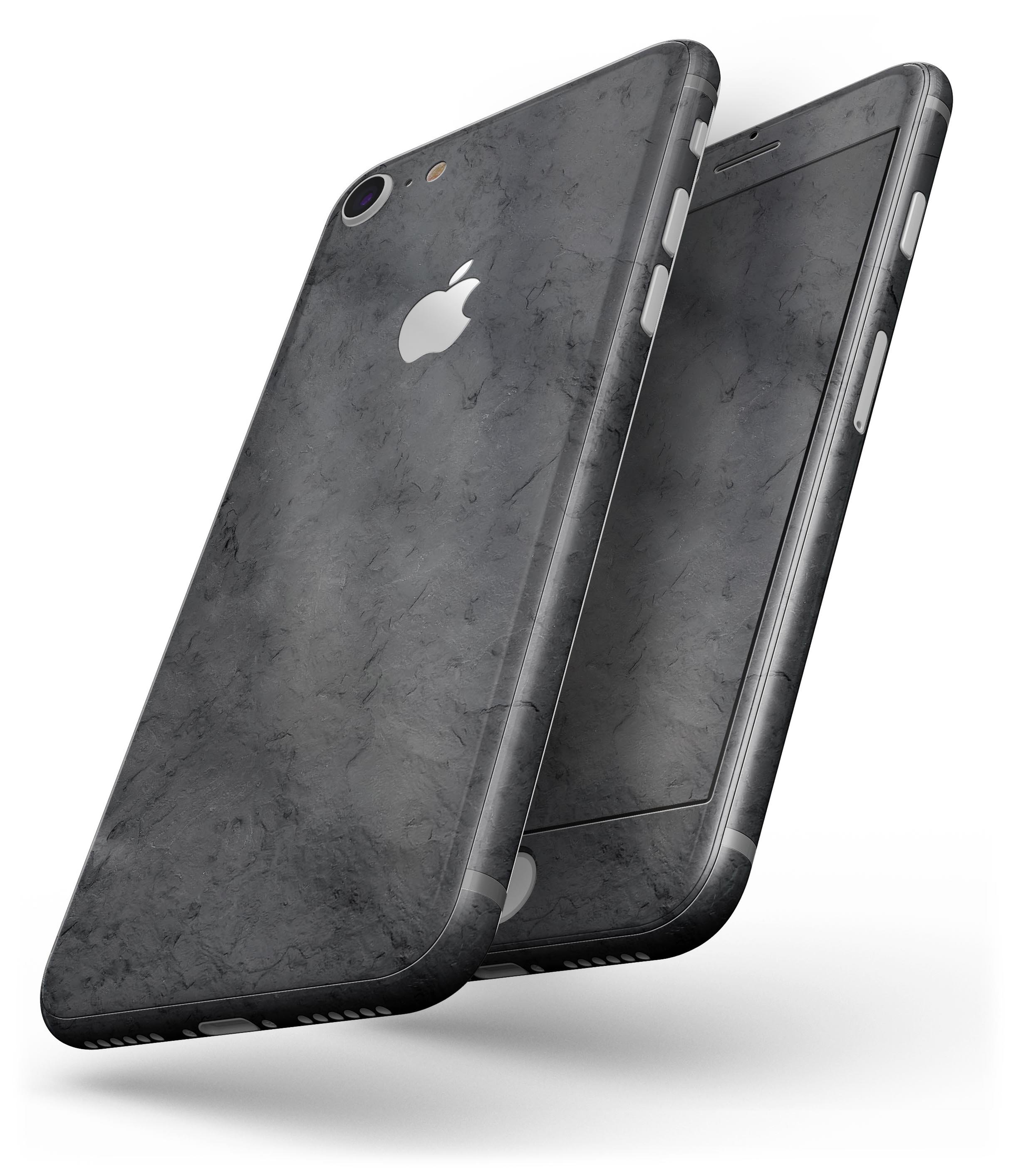 Black and gray textured skin for iPhone 8 and 8 Plus, showcasing a stylish design that enhances device appearance.