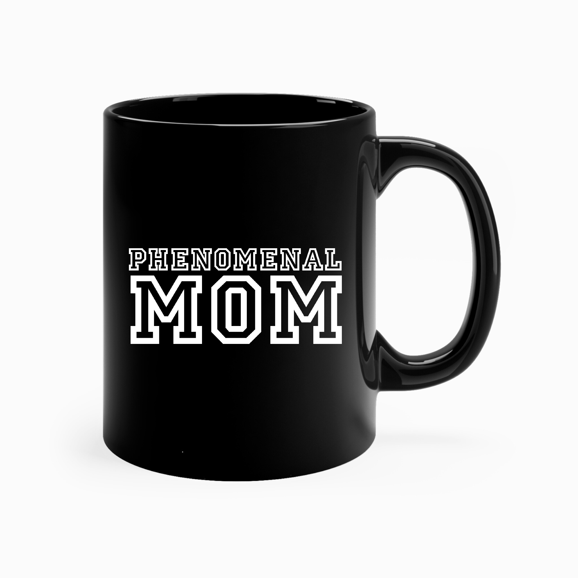 Main Black Ceramic Mug 11oz, Phenomenal Mom a Heartfelt Gift For Mothers image