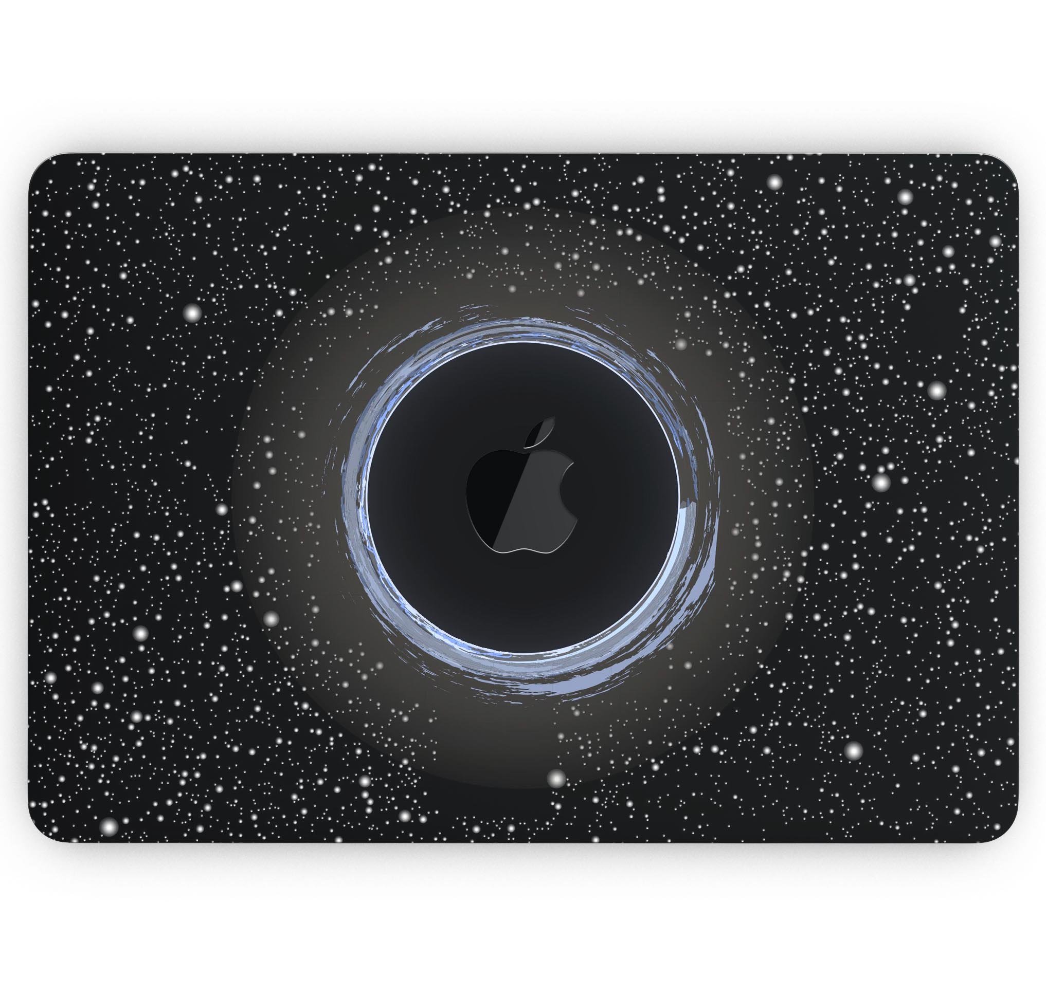 Black Hole Skin Decal Wrap Kit for Apple MacBook, showcasing a sleek design and premium vinyl material.