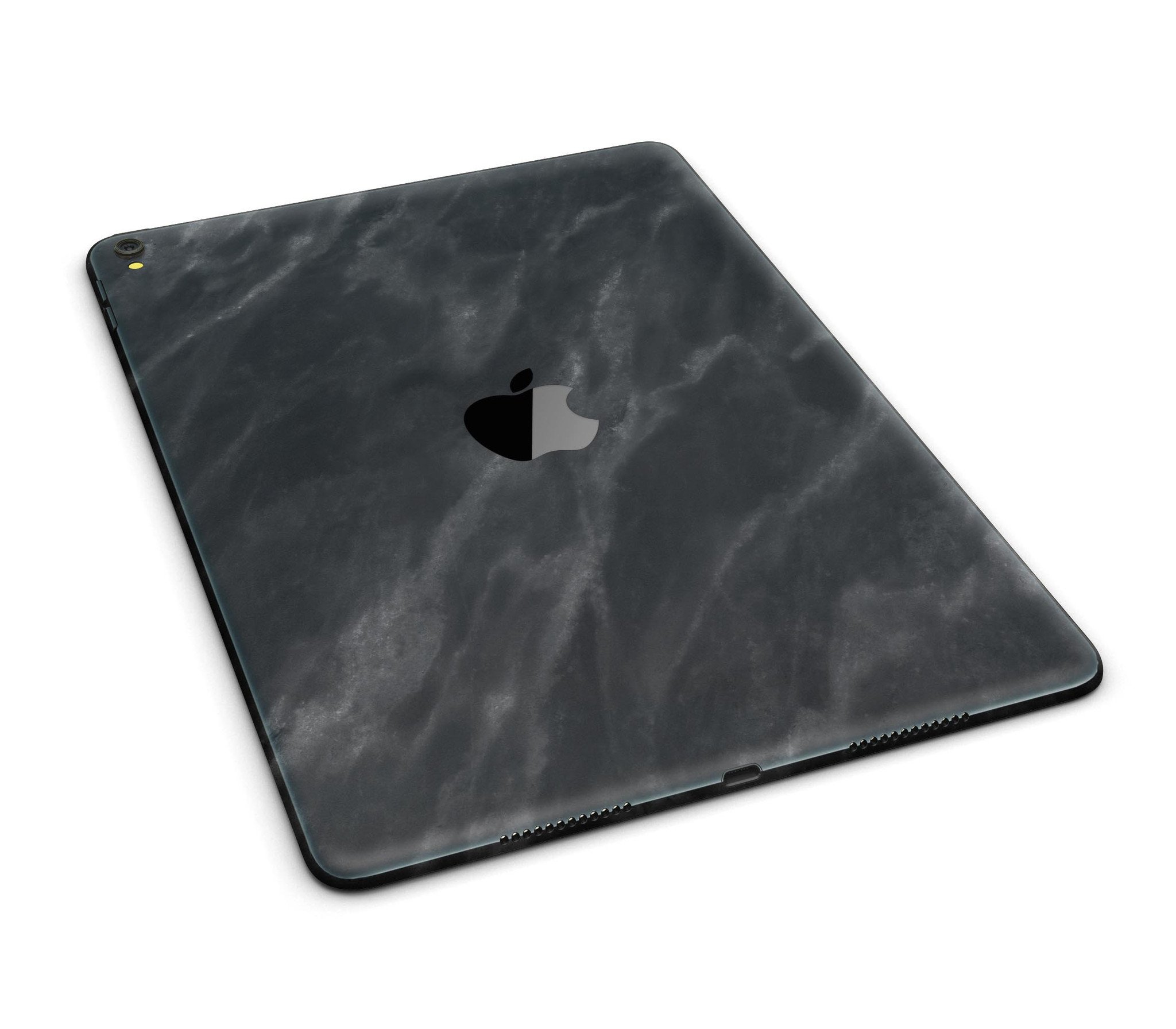 Black Marble Surface Full Body Skin for iPad Pro, showcasing a sleek design and premium vinyl material.