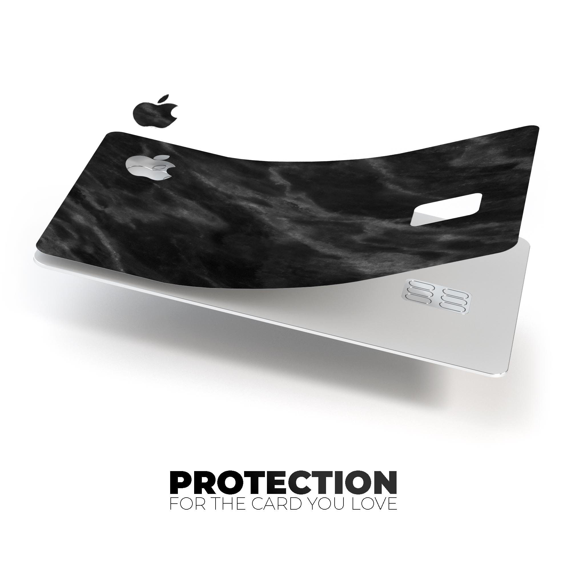 Black Marble Surface decal skin for Apple Card, showcasing premium design and protective features.