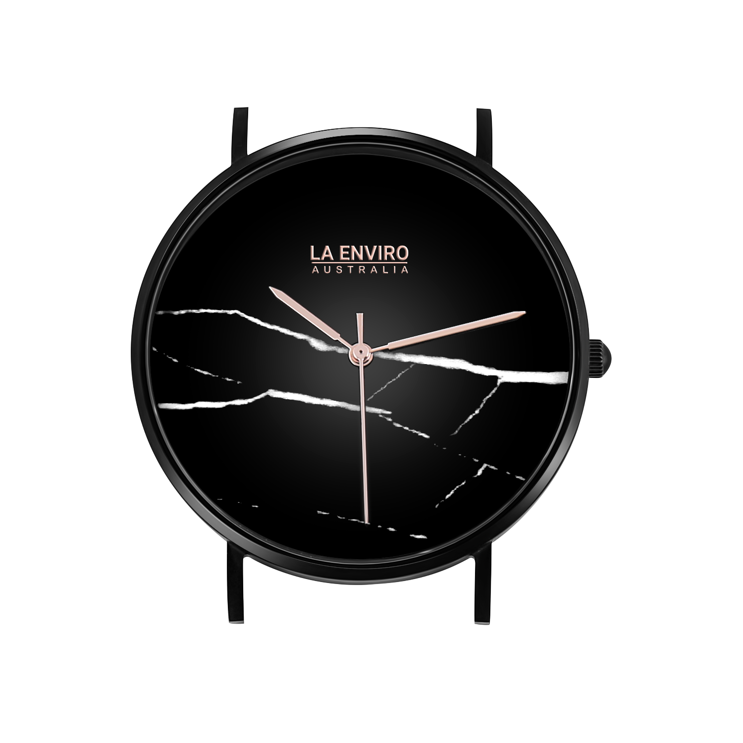 Black Marble Watch featuring a 40 MM dial and a vibrant red, blue, and white vegan NATO strap, showcasing elegance and style.