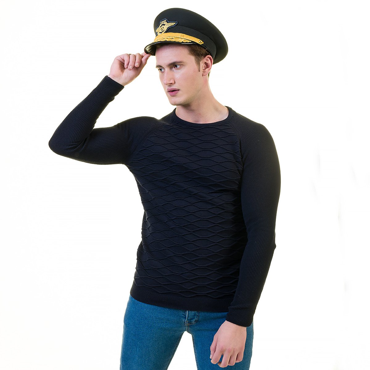 Black Solid European Wool Luxury Zippered Sweater Jacket with hoodie, showcasing its elegant design and high-quality fabric.