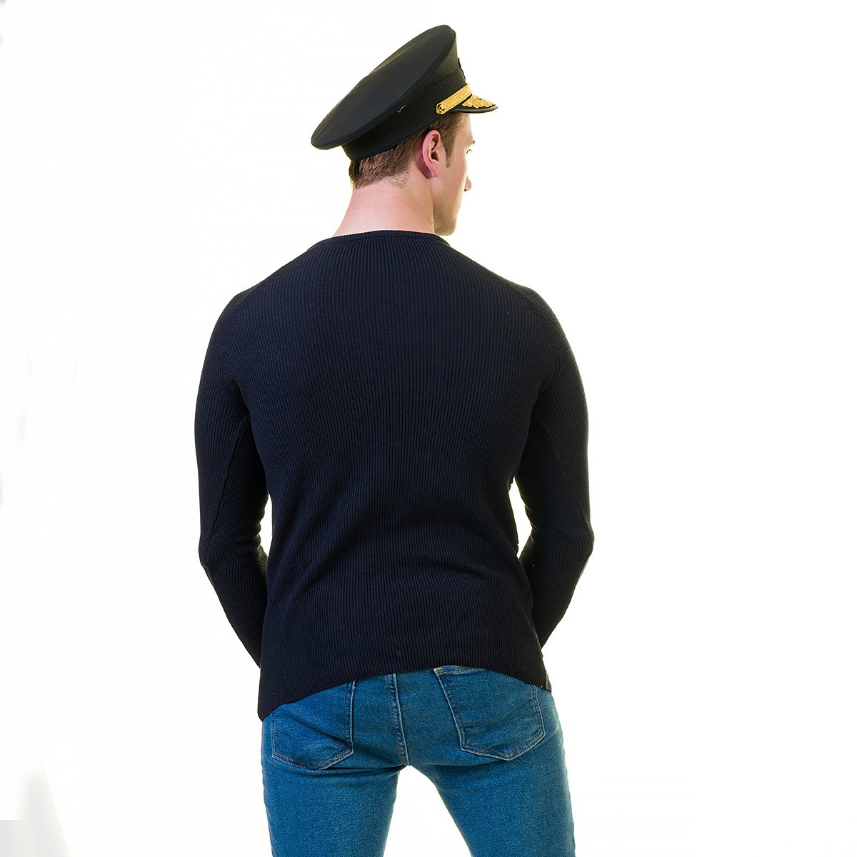 Black Solid European Wool Luxury Zippered Sweater Jacket with hoodie, showcasing its elegant design and high-quality fabric.