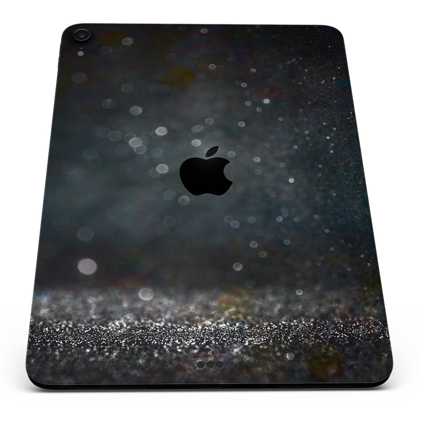 Black Unfocused Glowing Shimmer skin decal for Apple devices, showcasing its sleek design and premium finish.