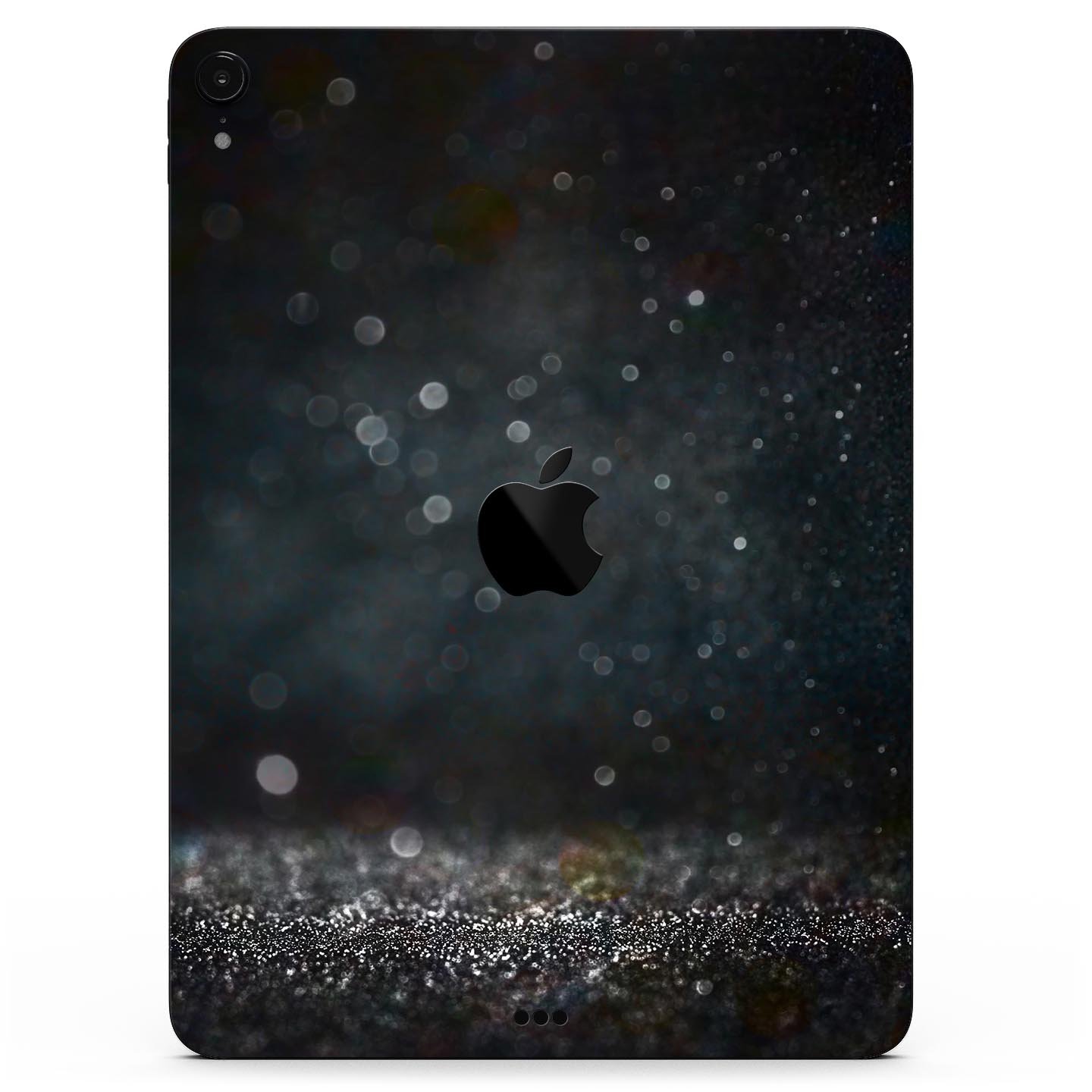 Black Unfocused Glowing Shimmer skin decal for Apple devices, showcasing its sleek design and premium finish.