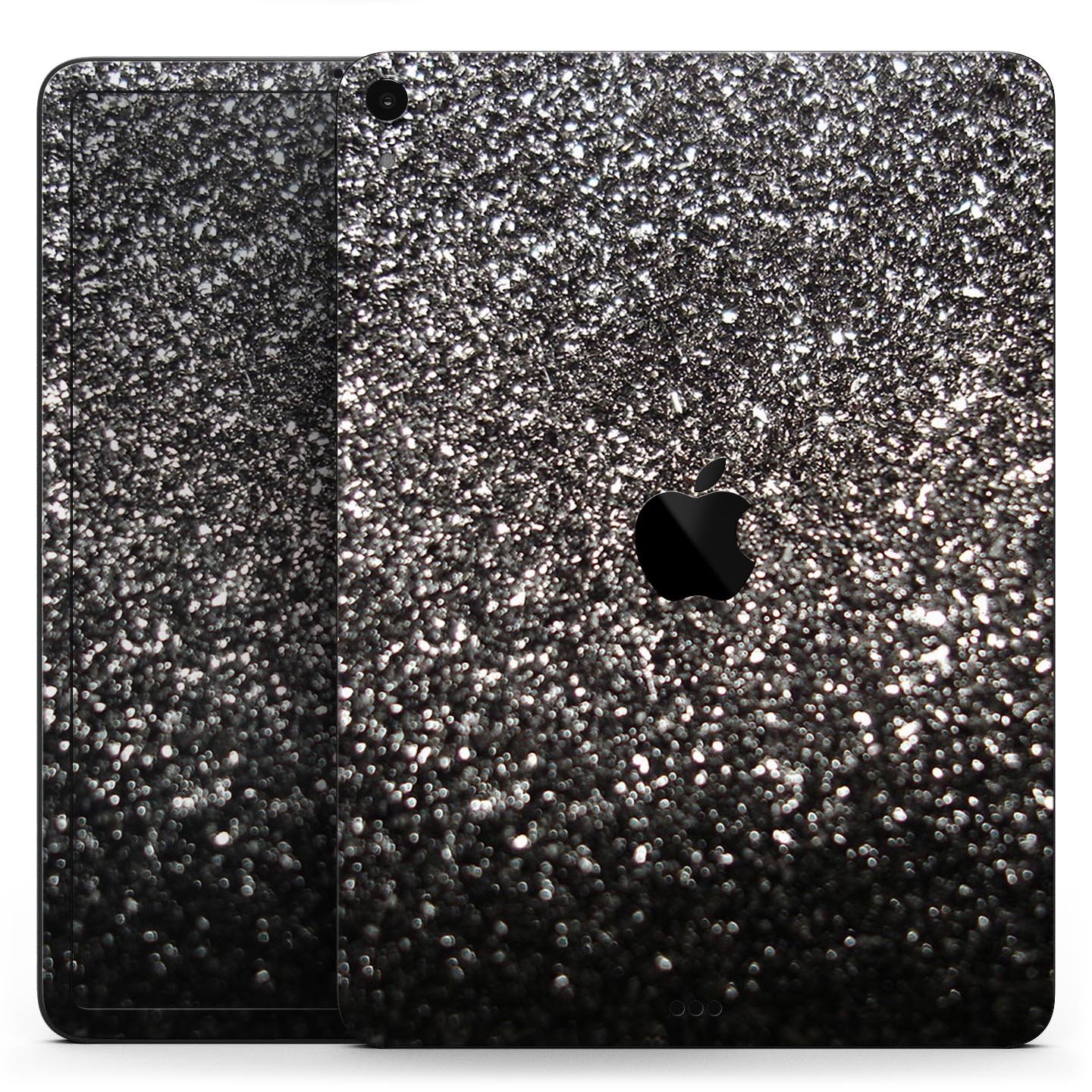 Black Unfocused Sparkle skin decal for Apple iPad Pro, showcasing its sleek design and premium finish.