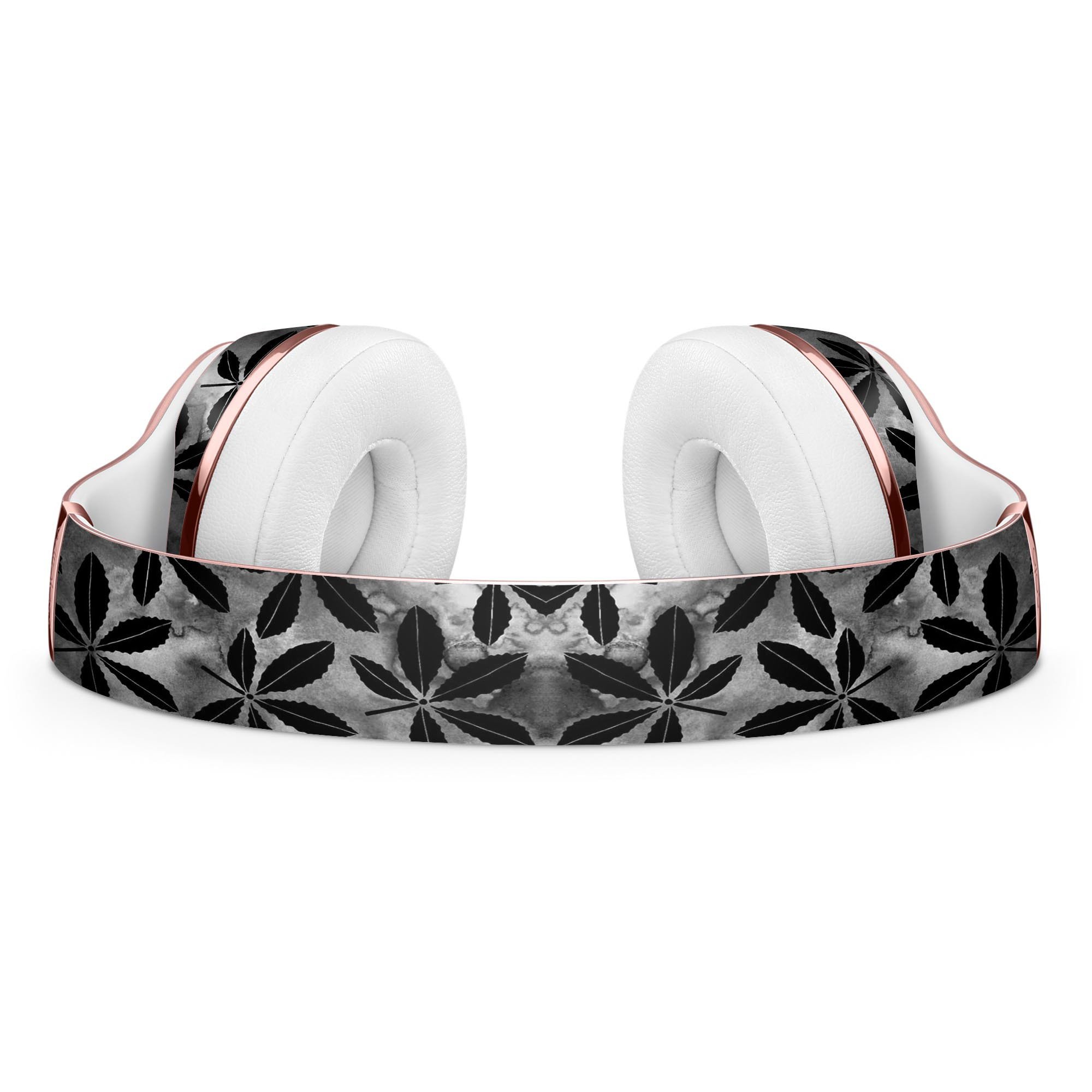 Black Watercolor Holly Full-Body Skin Kit for Beats by Dre Solo 3, showcasing a stylish design that protects headphones.