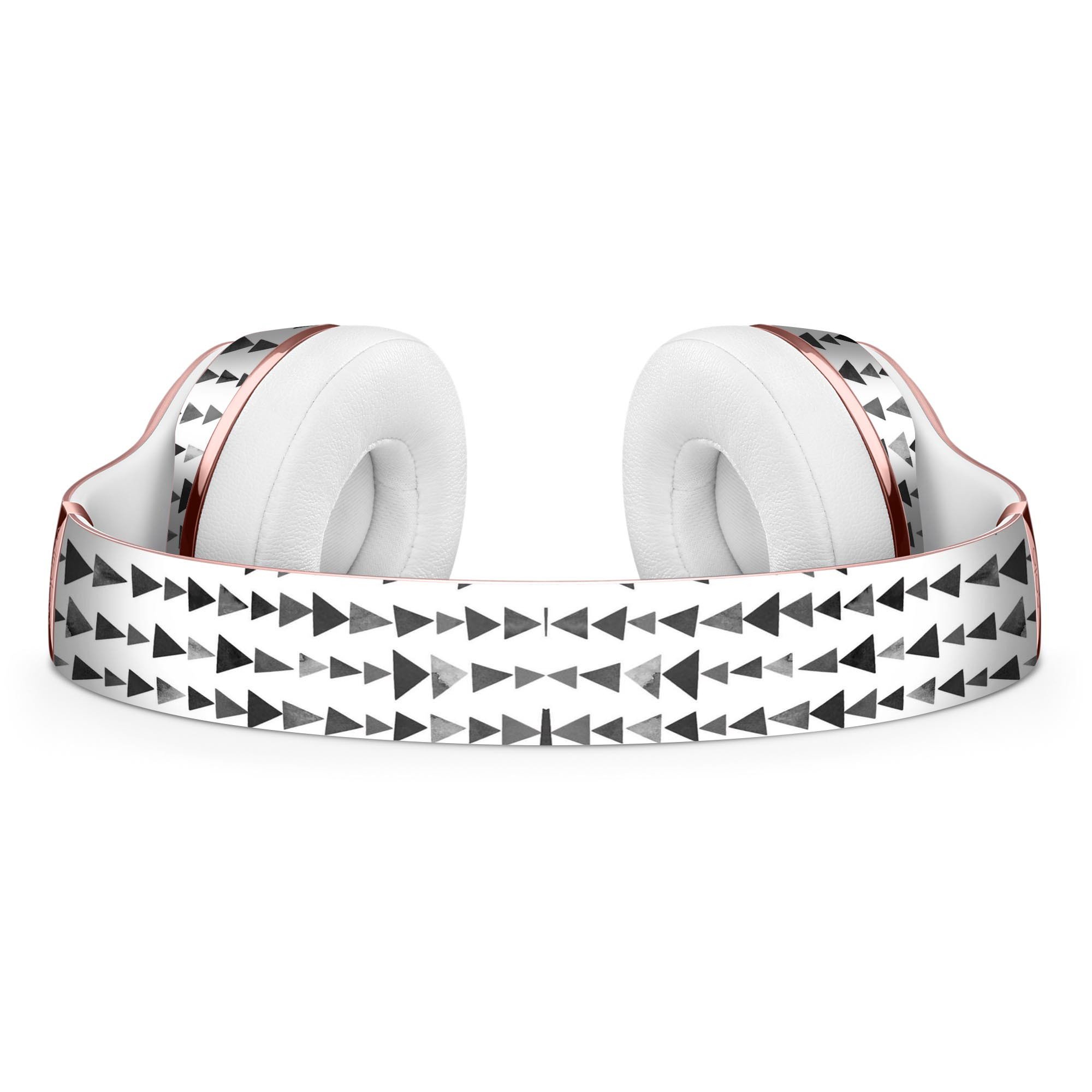 Black Watercolor Triangle Pattern V2 Skin Kit for Beats by Dre Solo 3 Wireless Headphones, showcasing vibrant colors and precise cut.