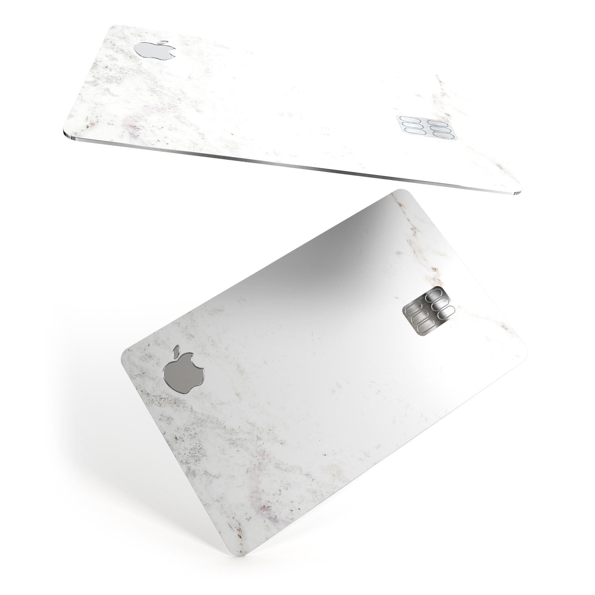 Bland Marble Surface decal skin for Apple Card, showcasing a stylish gray marble design with a premium finish.
