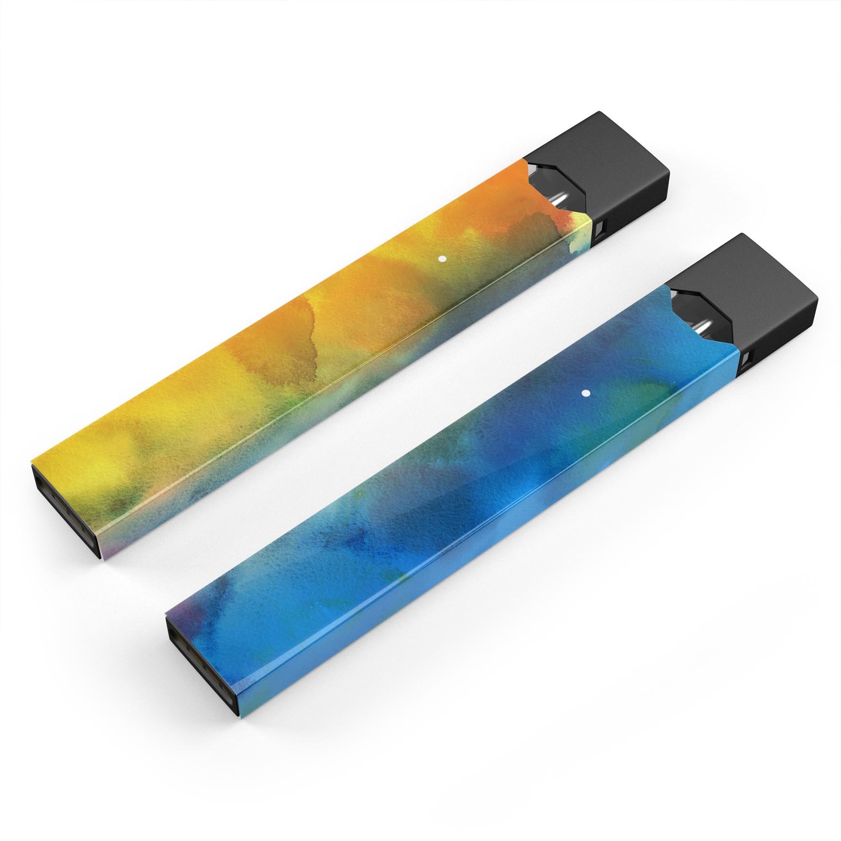 Blotted 64 Absorbed Watercolor Texture decal for JUUL device, showcasing vibrant colors and premium design.