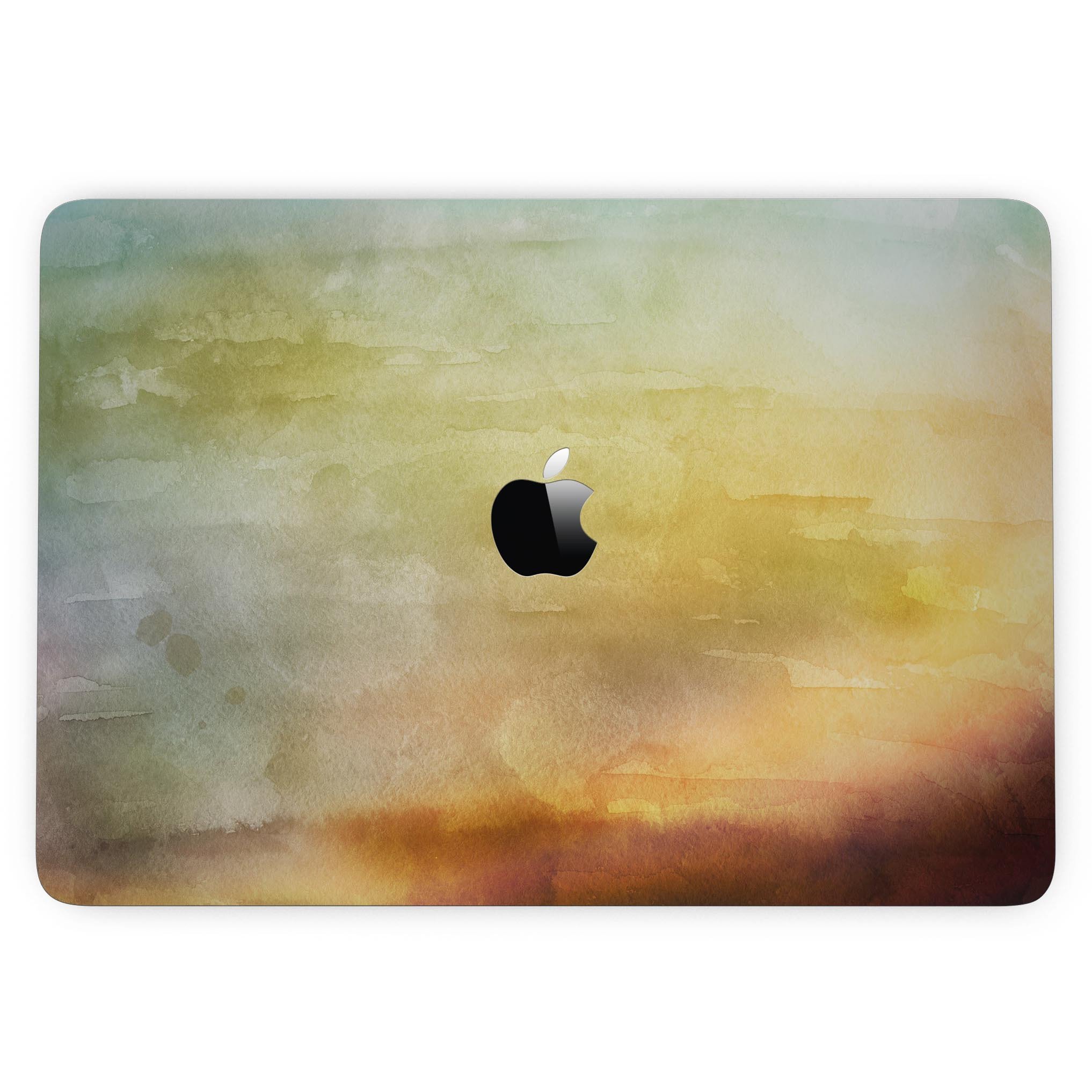 Blotted 672534 Absorbed Watercolor Texture skin for 13" MacBook Pro, showcasing vibrant colors and a sleek design.