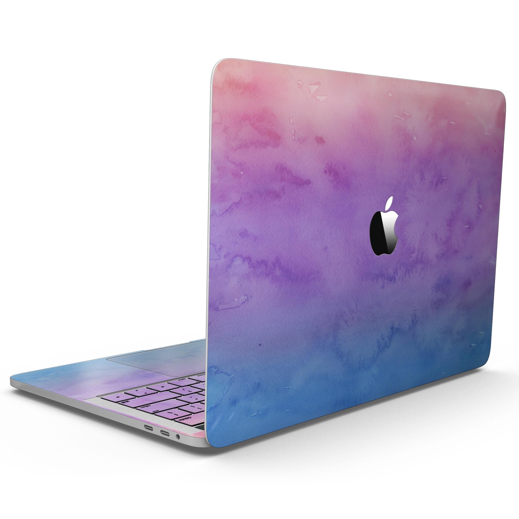 Blotted 6836432 Absorbed Watercolor Texture skin for MacBook Pro with Touch Bar, showcasing vibrant colors and a stylish design.