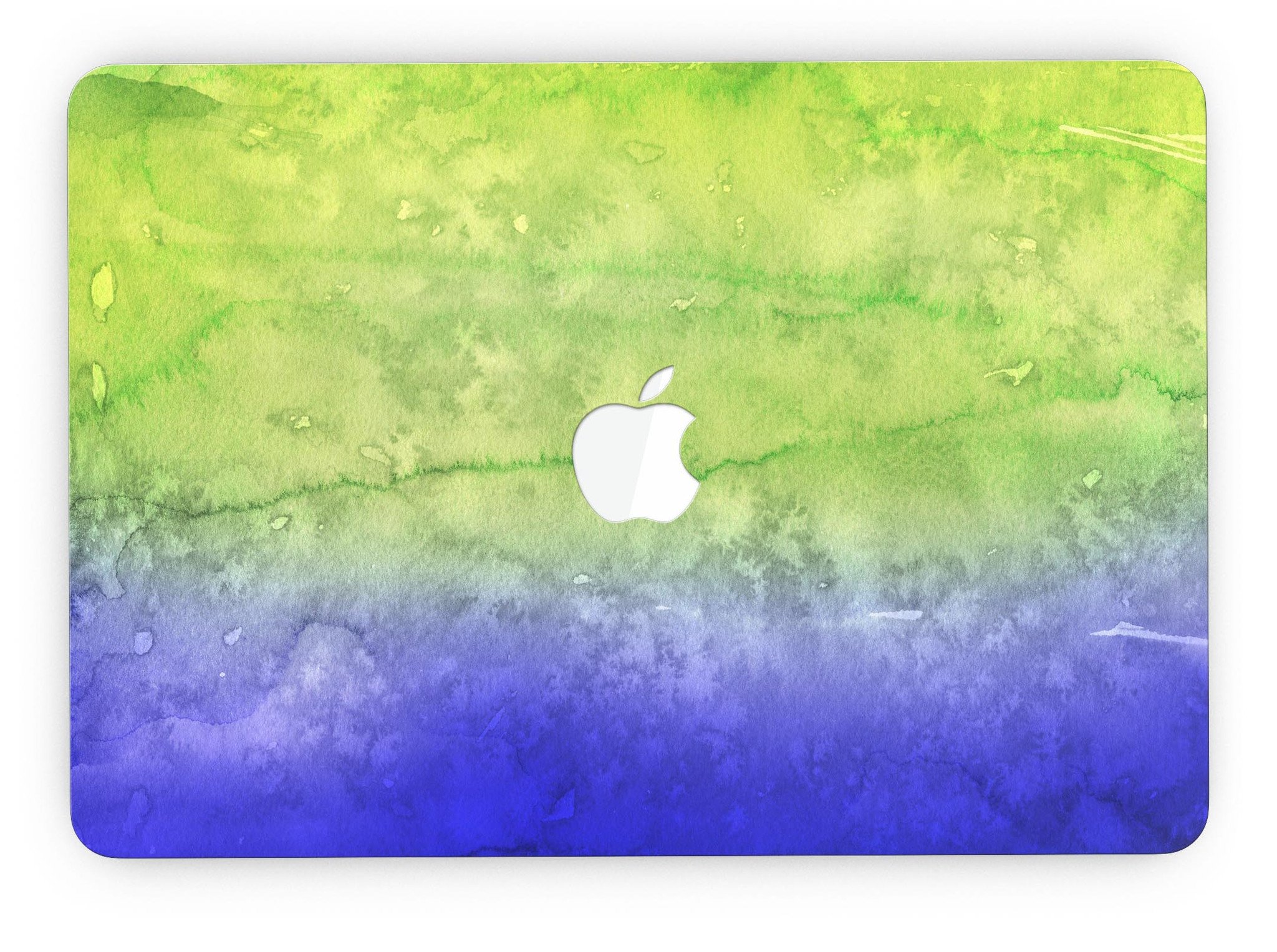 Blotted Blue 73 Absorbed Watercolor Texture skin for MacBook Pro with Retina Display, showcasing vibrant watercolor design and premium vinyl material.