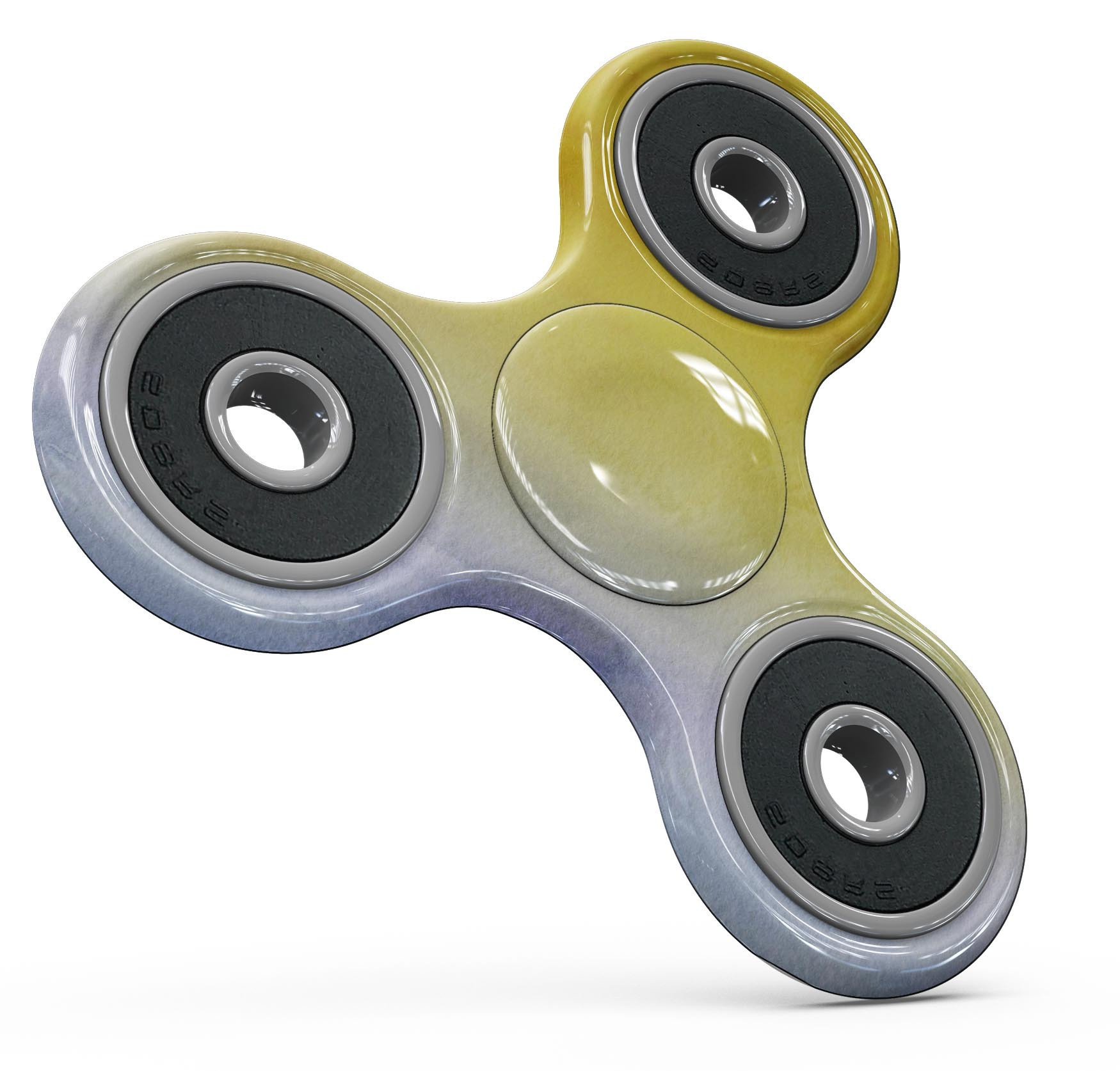 Blotted Gold 42 Absorbed Watercolor Texture skin for fidget spinner, showcasing vibrant colors and artistic design.