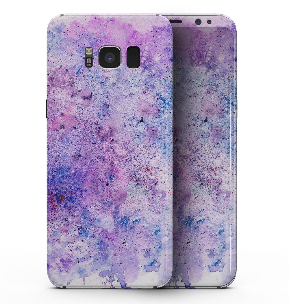 Blotted Pink and Purple Texture skin for Samsung Galaxy S8, showcasing vibrant colors and sleek design.