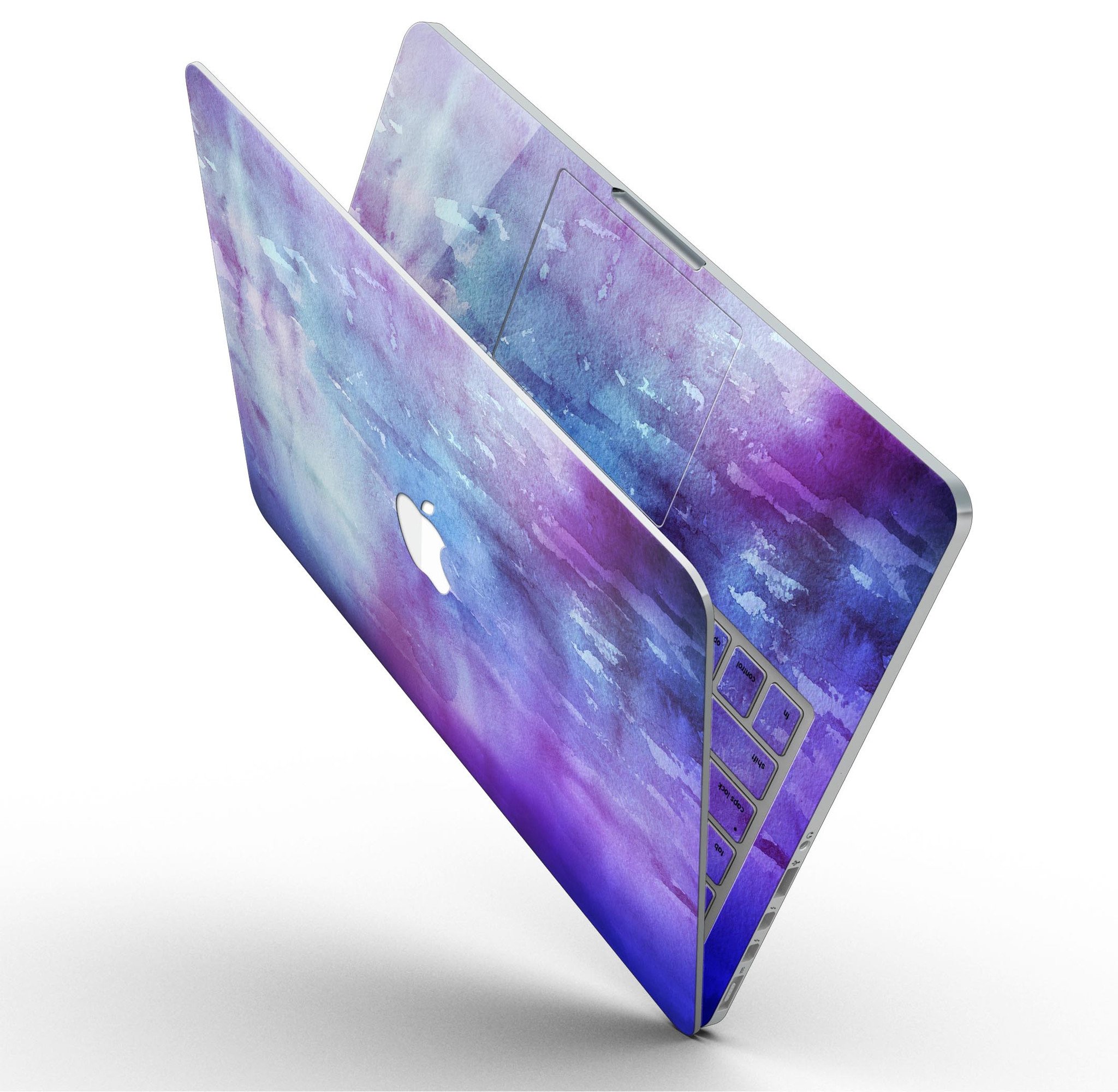 Blotted Purple 896 Absorbed Watercolor Texture skin for MacBook Pro, showcasing vibrant purple hues and artistic design.