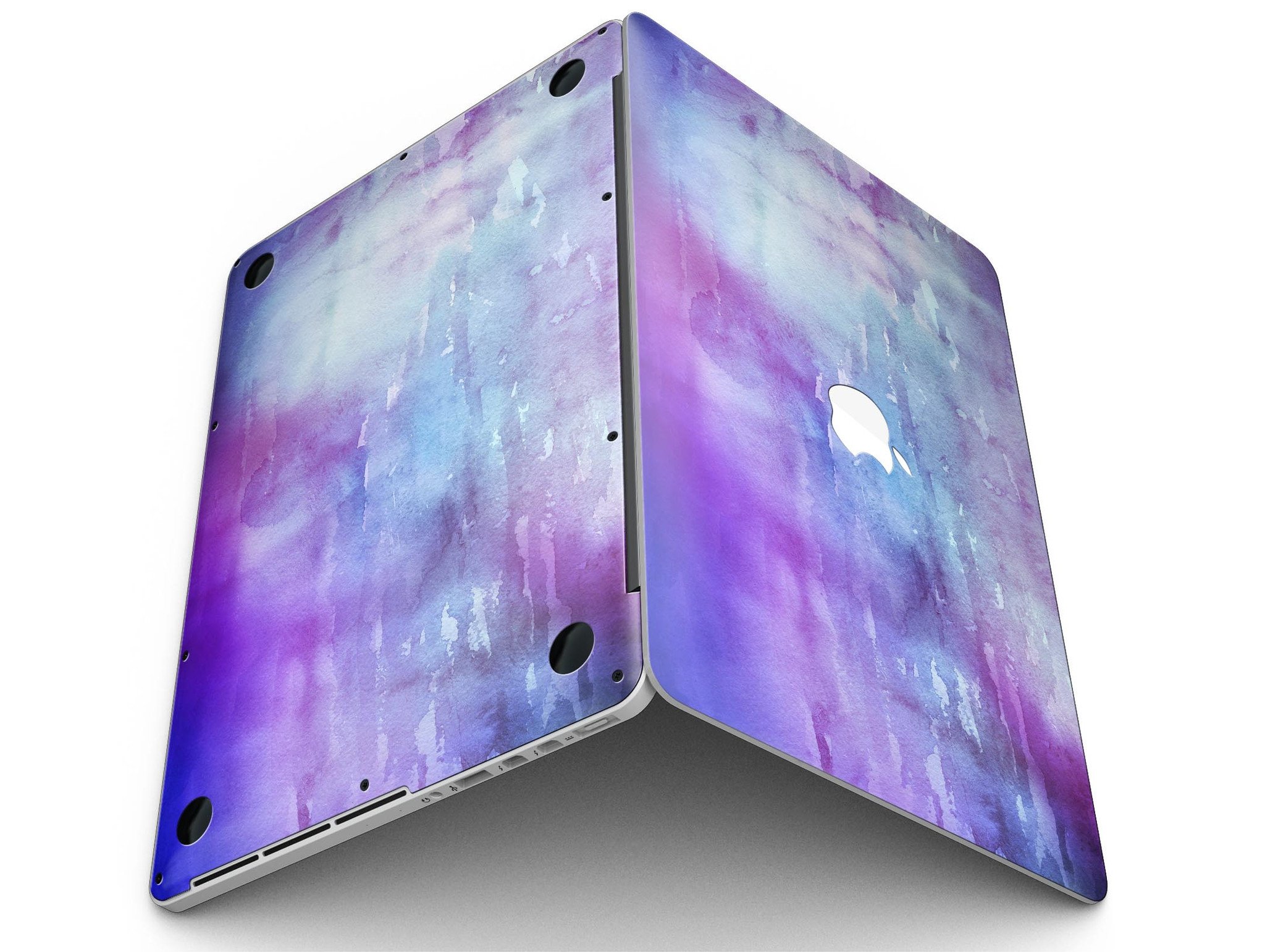 Blotted Purple 896 Absorbed Watercolor Texture skin for MacBook Pro, showcasing vibrant purple hues and artistic design.