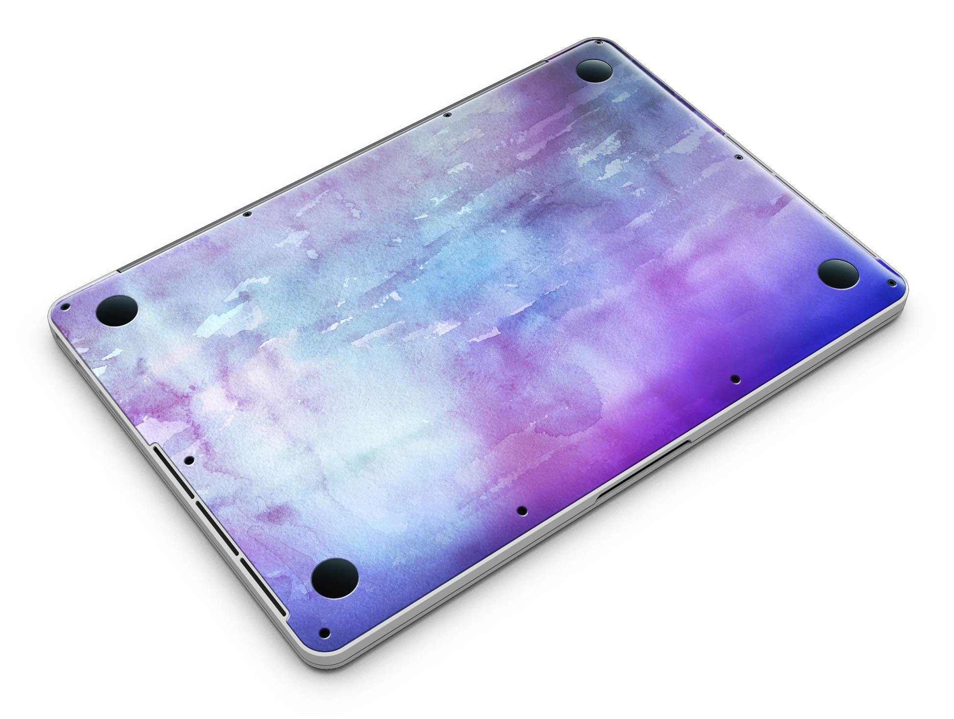 Blotted Purple 896 Absorbed Watercolor Texture skin for MacBook Pro, showcasing vibrant purple hues and artistic design.
