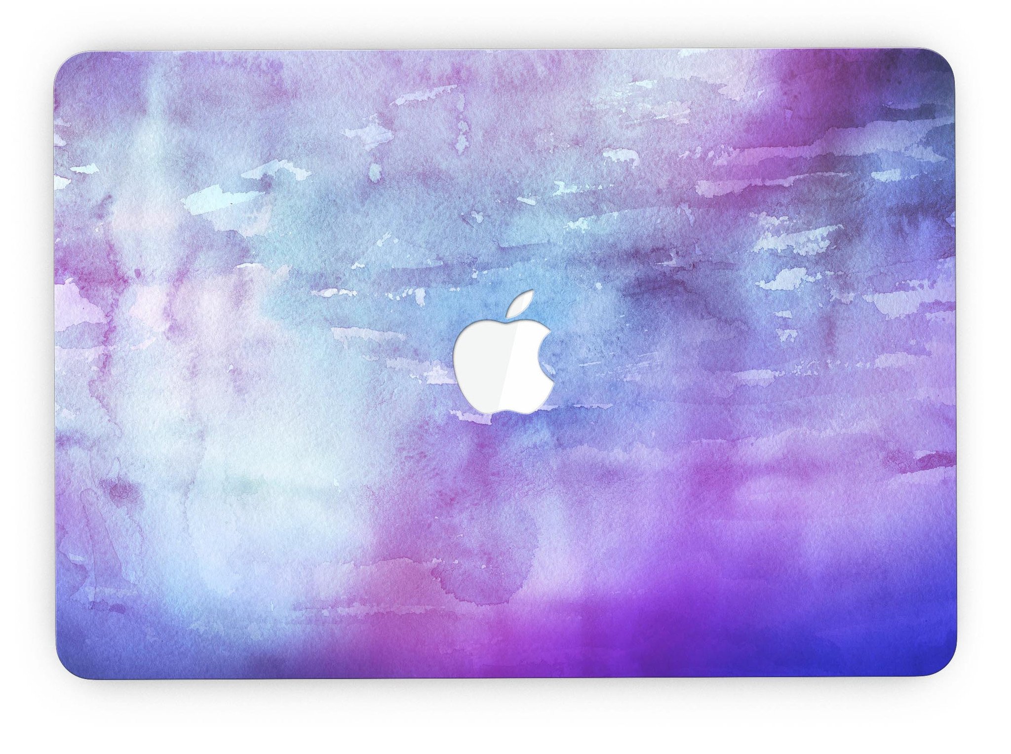 Blotted Purple 896 Absorbed Watercolor Texture skin for MacBook Pro, showcasing vibrant purple hues and artistic design.