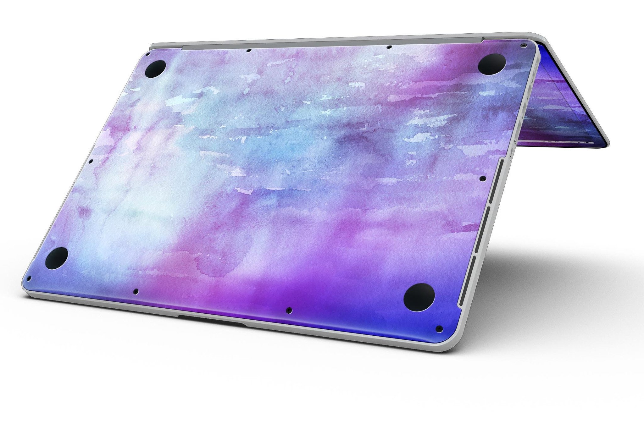 Blotted Purple 896 Absorbed Watercolor Texture skin for MacBook Pro, showcasing vibrant purple hues and artistic design.