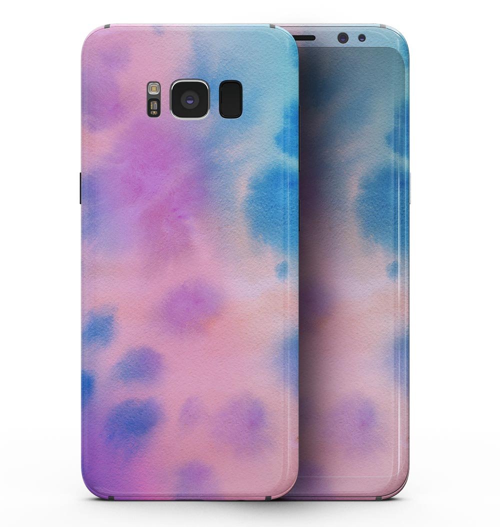 Blots 642 Absorbed Watercolor Texture skin for Samsung Galaxy S8, showcasing vibrant colors and a sleek design.