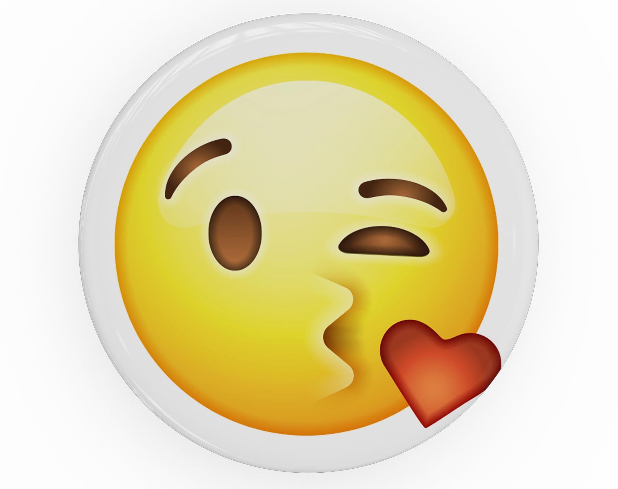 Blowing Kisses Emoticon Emoji Skin Kit for PopSockets, featuring a vibrant design on premium vinyl.