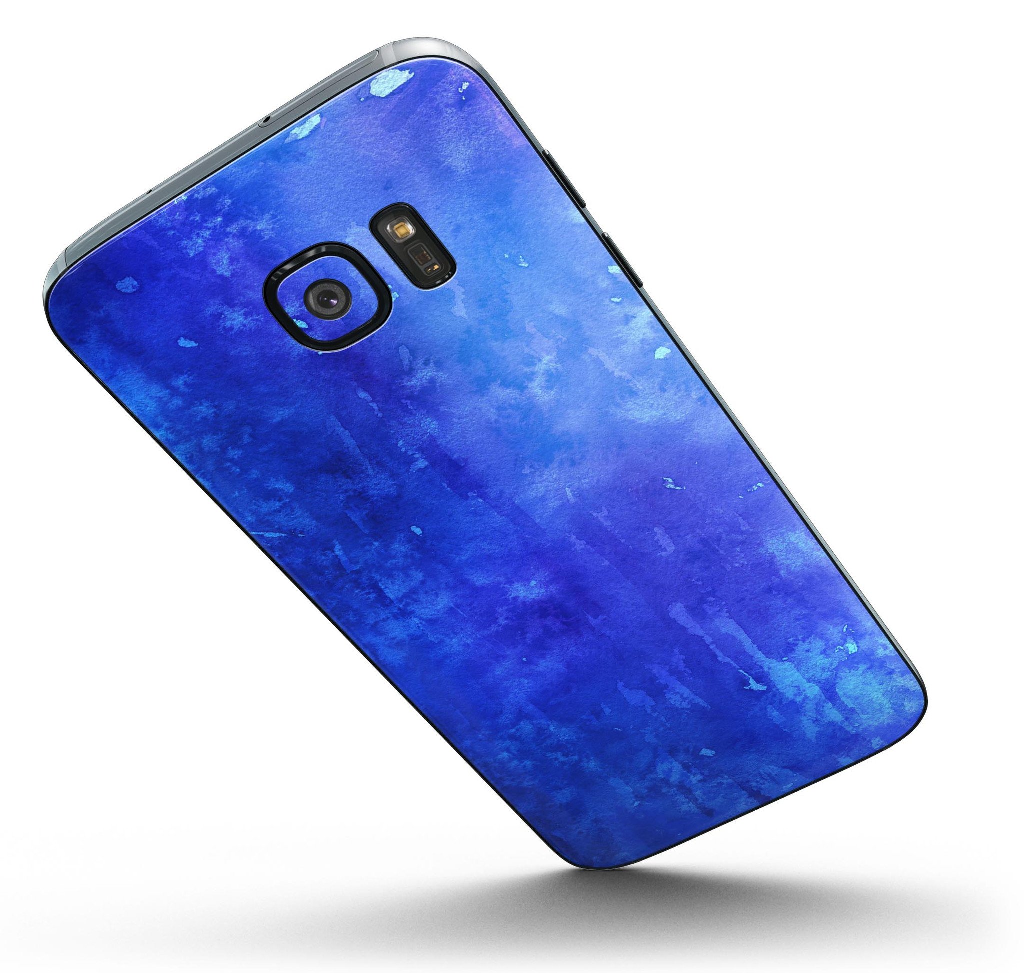 Blue 19 Textured Marble Full Body Skin-Kit for Samsung Galaxy S7, showcasing its stylish design and premium vinyl material.
