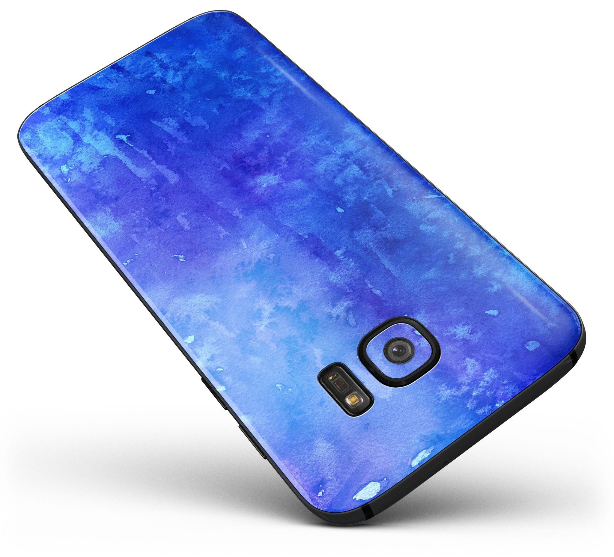 Blue 19 Textured Marble Full Body Skin-Kit for Samsung Galaxy S7, showcasing its stylish design and premium vinyl material.