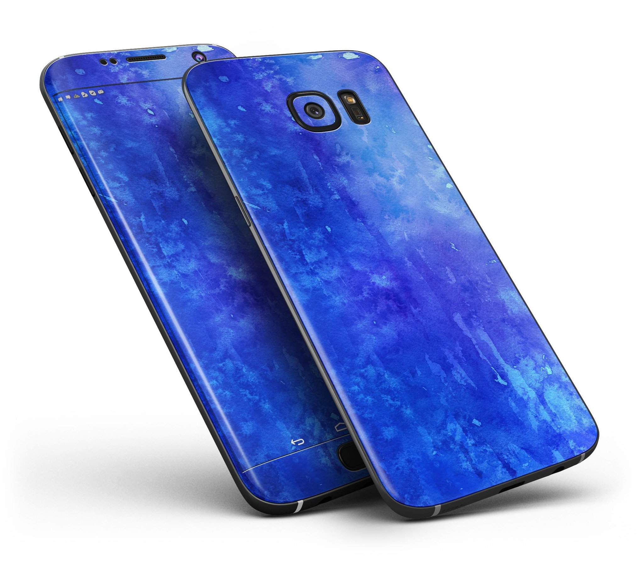 Blue 19 Textured Marble Full Body Skin-Kit for Samsung Galaxy S7, showcasing its stylish design and premium vinyl material.