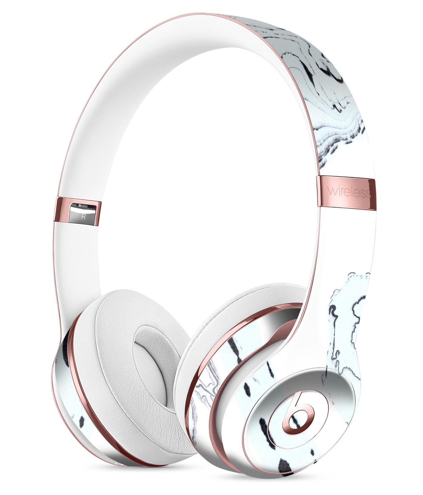 Blue 19 Textured Marble Full-Body Skin Kit for Beats by Dre Solo 3, showcasing vibrant colors and a sleek design.