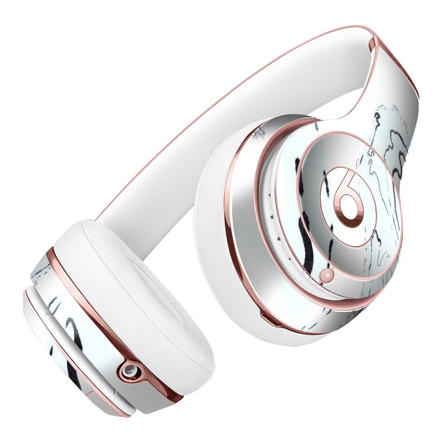 Blue 19 Textured Marble Full-Body Skin Kit for Beats by Dre Solo 3, showcasing vibrant colors and a sleek design.