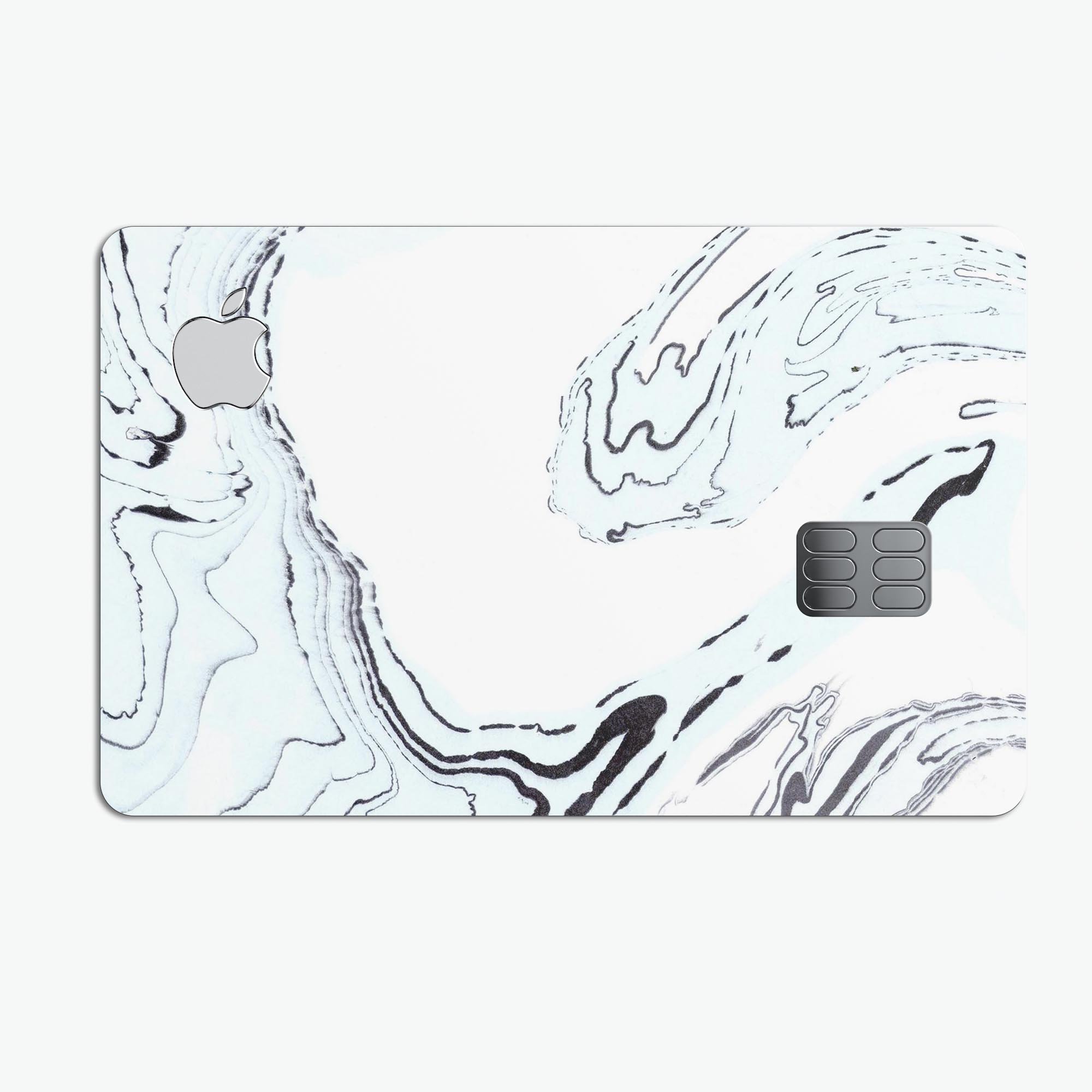 Blue 19 Textured Marble decal skin for Apple Card, showcasing its premium design and protective features.