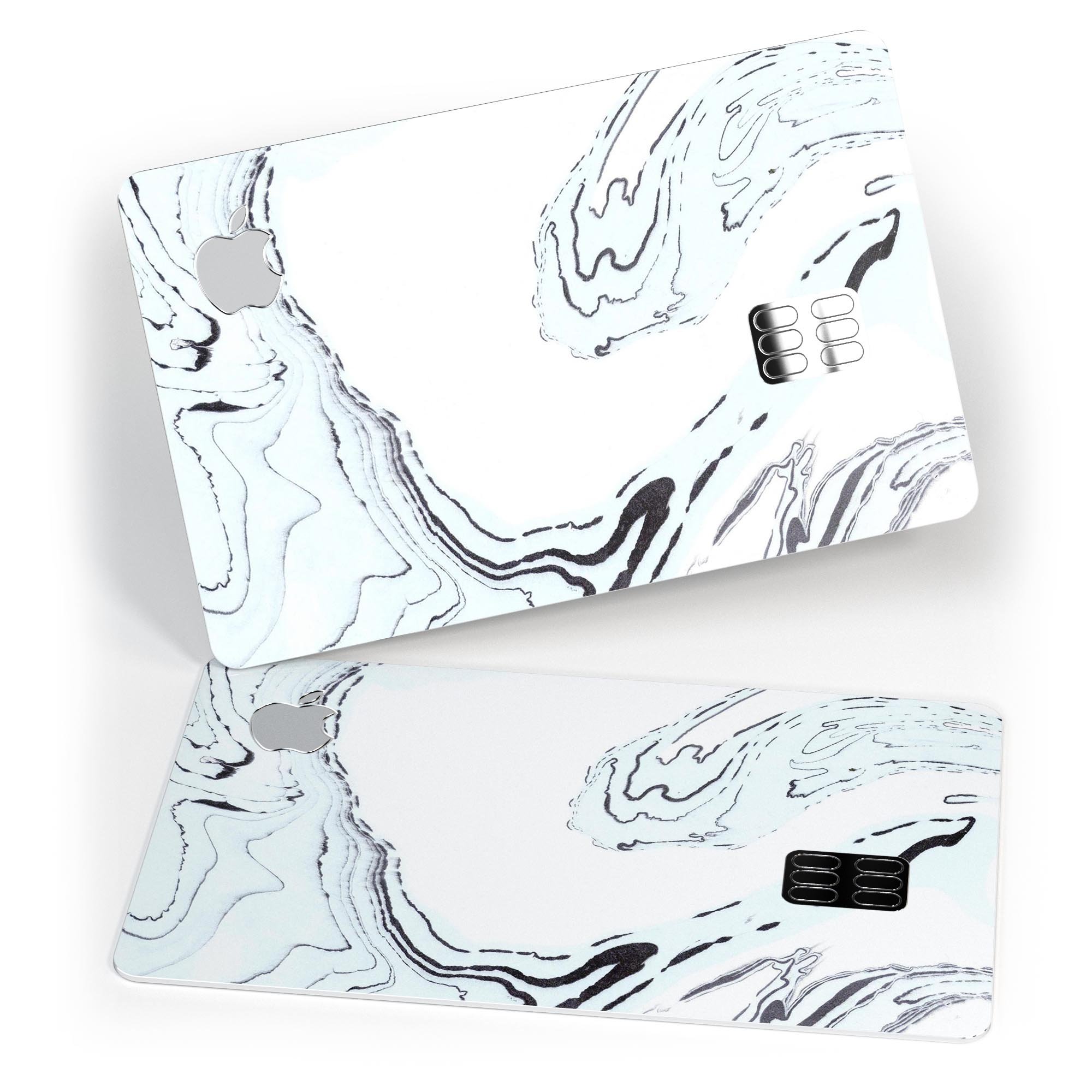 Blue 19 Textured Marble decal skin for Apple Card, showcasing its premium design and protective features.