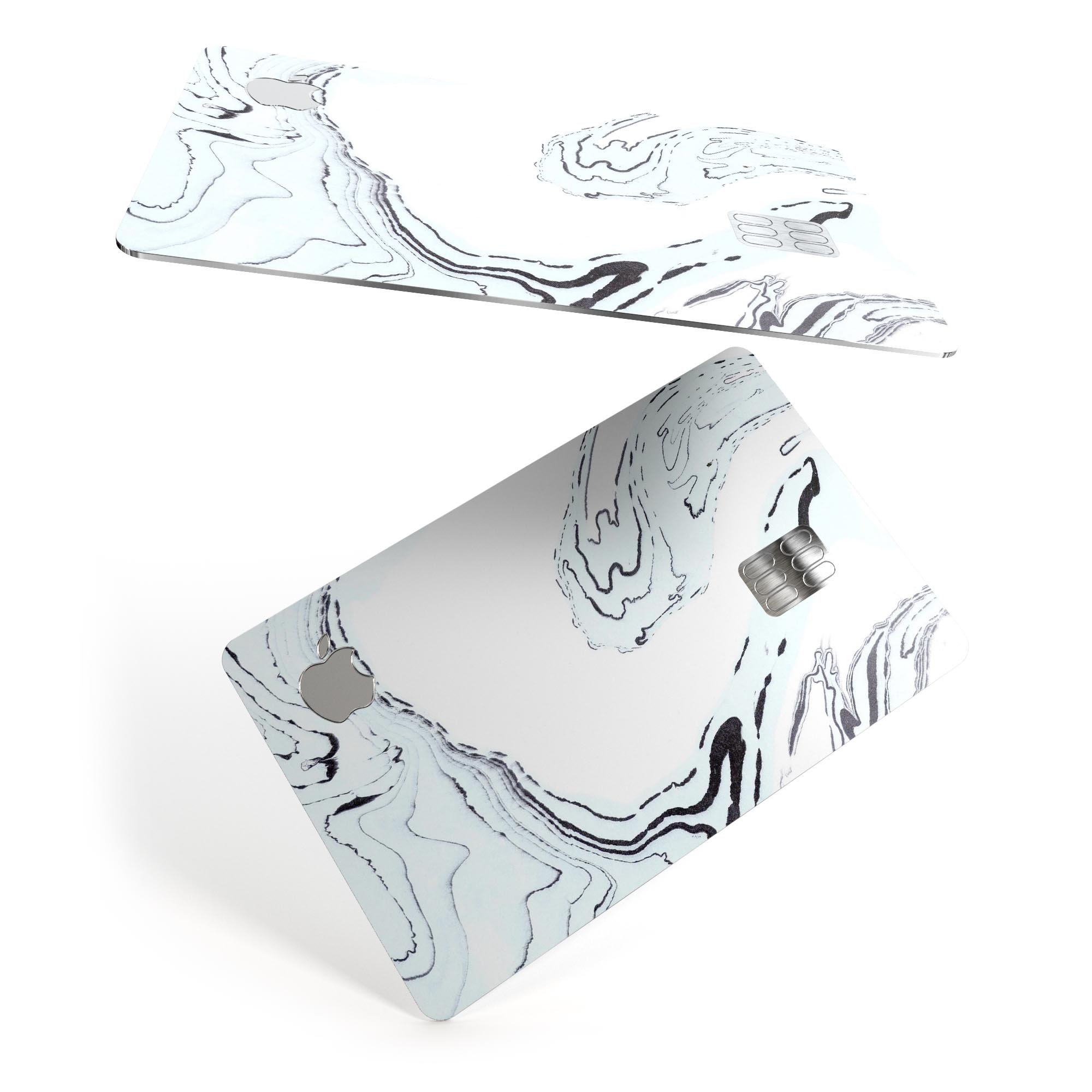 Blue 19 Textured Marble decal skin for Apple Card, showcasing its premium design and protective features.