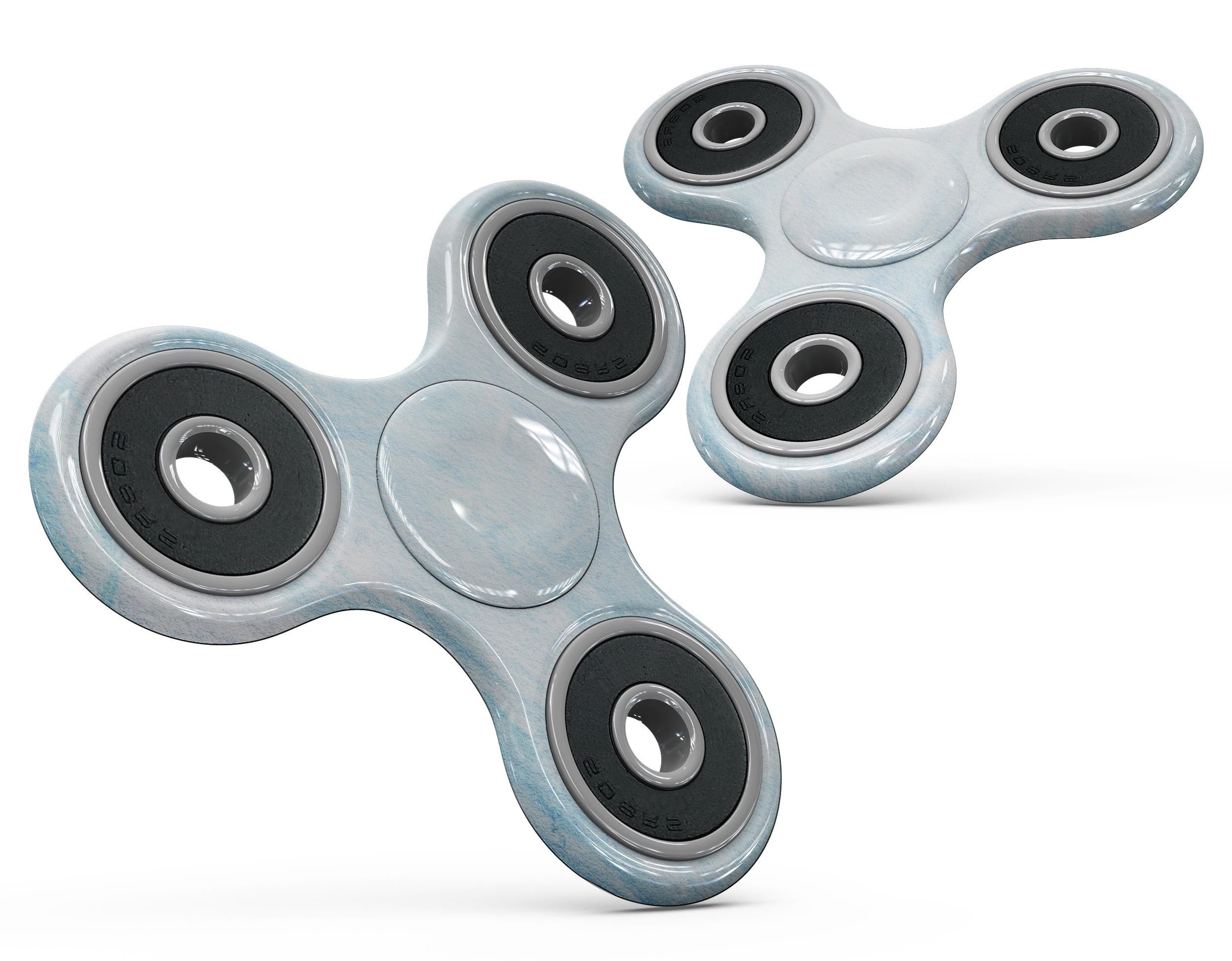 Blue 191 Textured Marble Full-Body Fidget Spinner Skin-Kit showcasing its vibrant marble design and premium vinyl material.