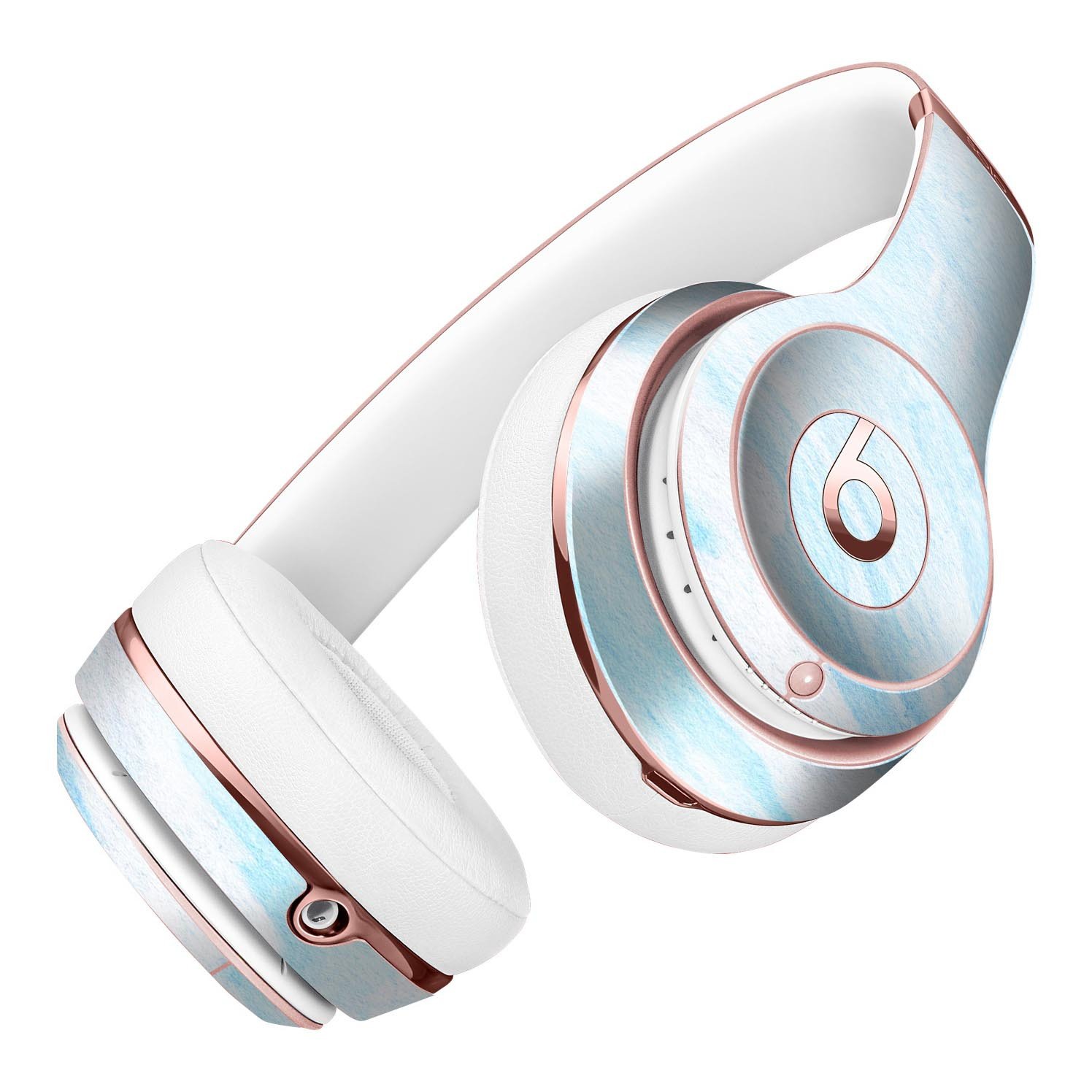 Blue 191 Textured Marble Full-Body Skin Kit for Beats by Dre Solo 3 Wireless Headphones, showcasing a stylish marble design.