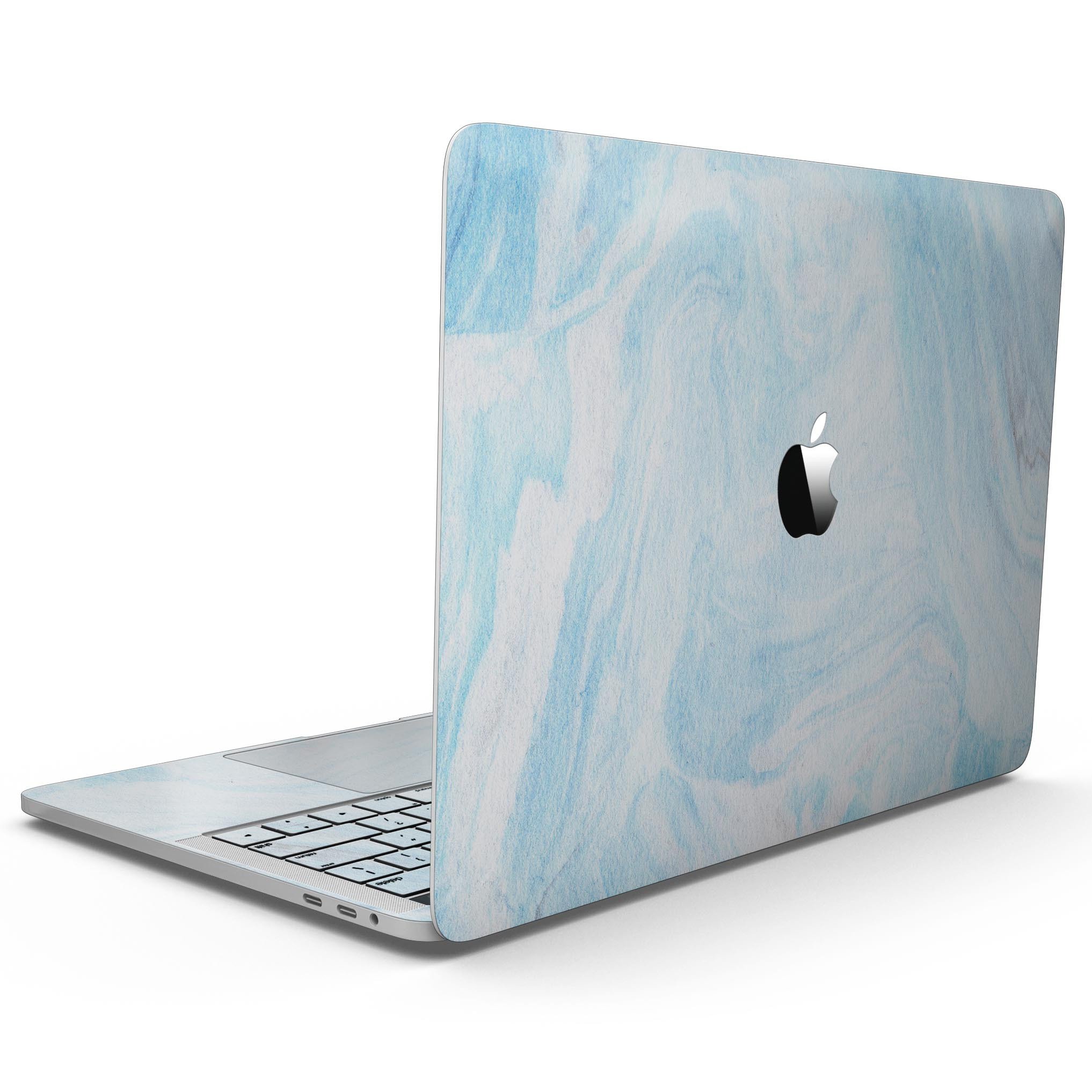 Blue 191 Textured Marble skin kit for MacBook Pro with Touch Bar, showcasing a stylish design and premium vinyl material.