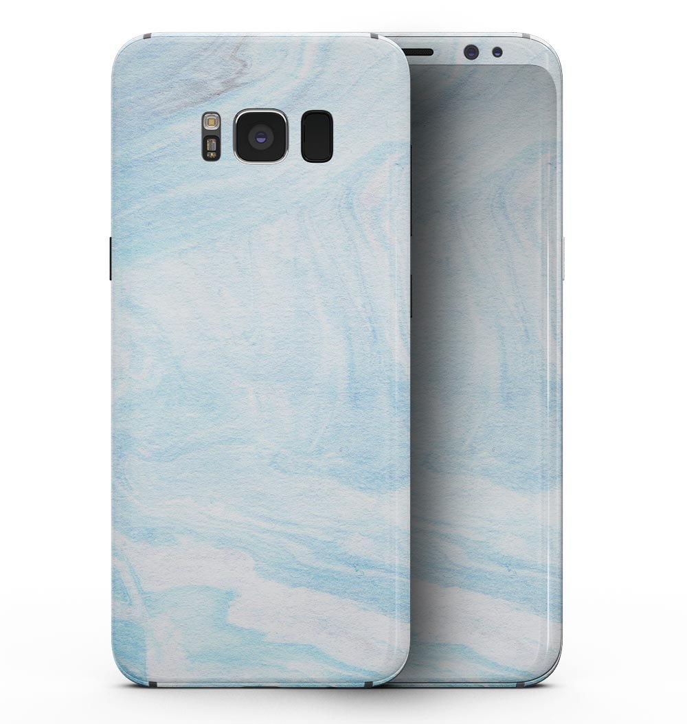 Blue 191 Textured Marble skin for Samsung Galaxy S8, showcasing its elegant design and premium vinyl material.
