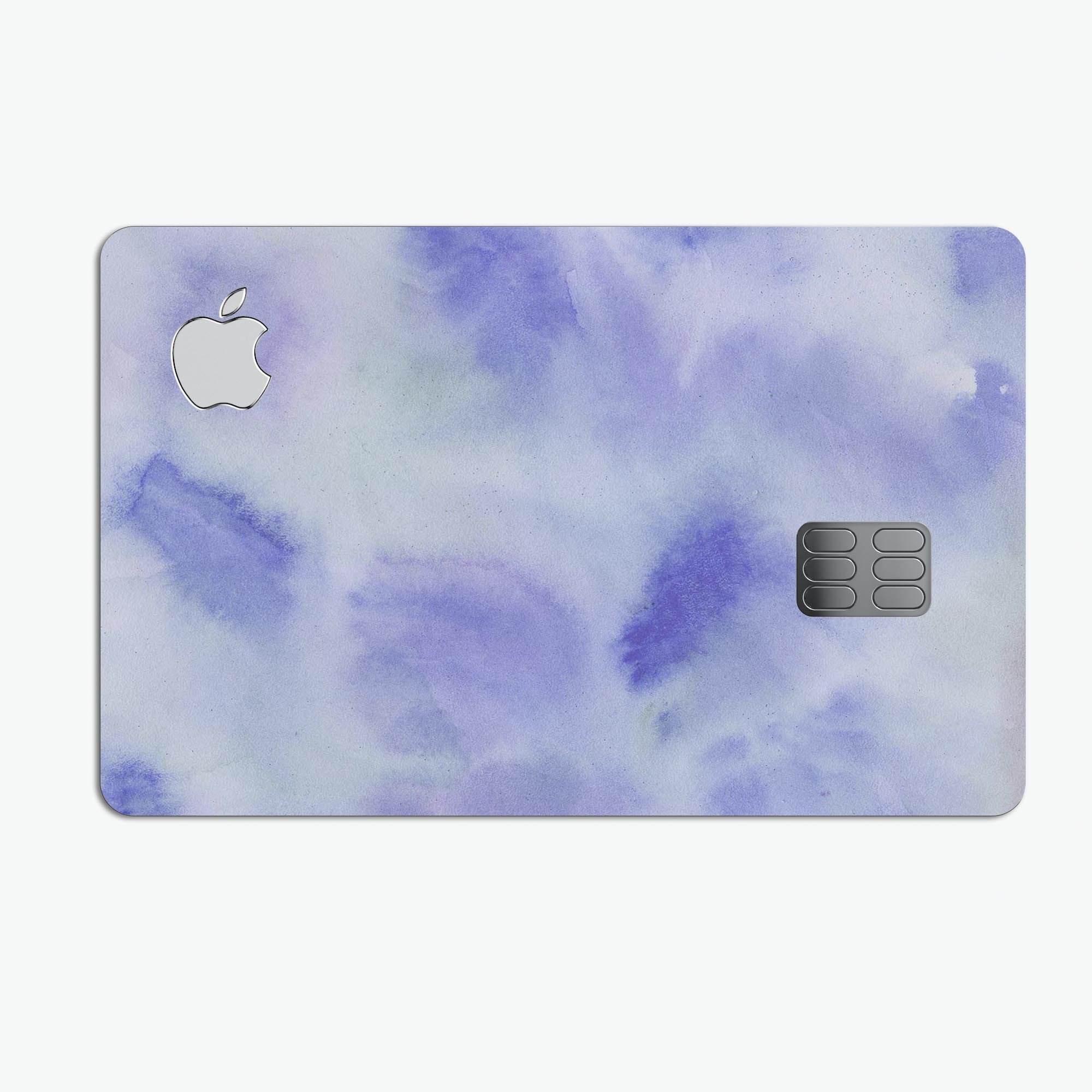 Blue 3 Absorbed Watercolor Texture skin for Apple Card, showcasing vibrant colors and a protective design.