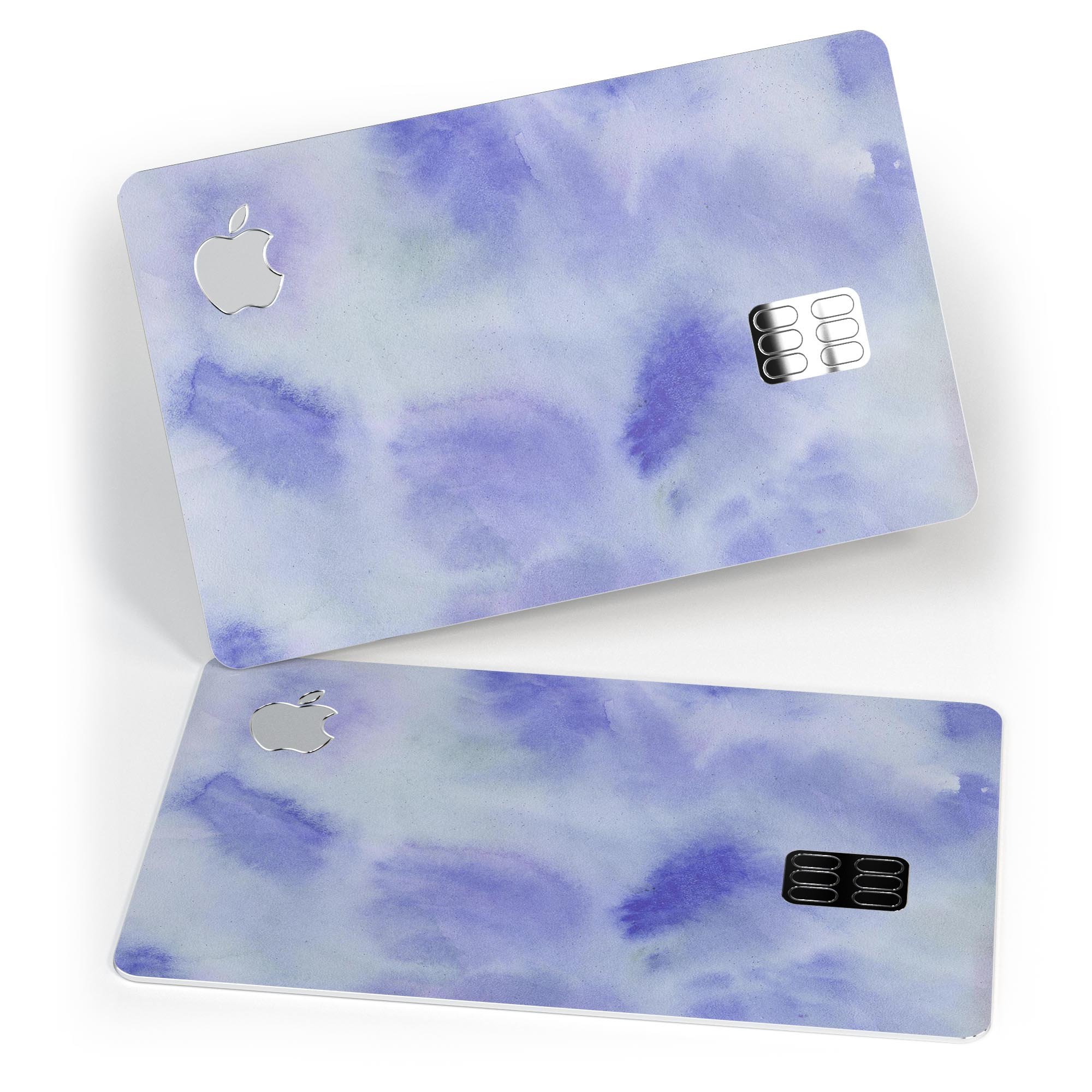 Blue 3 Absorbed Watercolor Texture skin for Apple Card, showcasing vibrant colors and a protective design.
