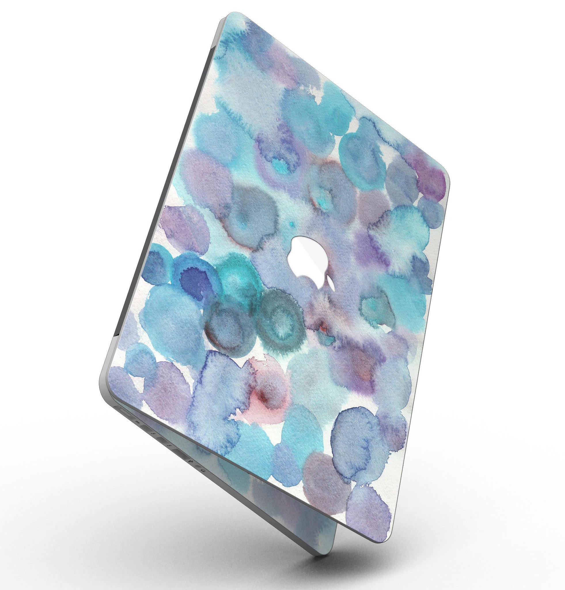 Blue 62 Absorbed Watercolor Texture skin for MacBook Pro with Retina Display, showcasing vibrant colors and artistic design.